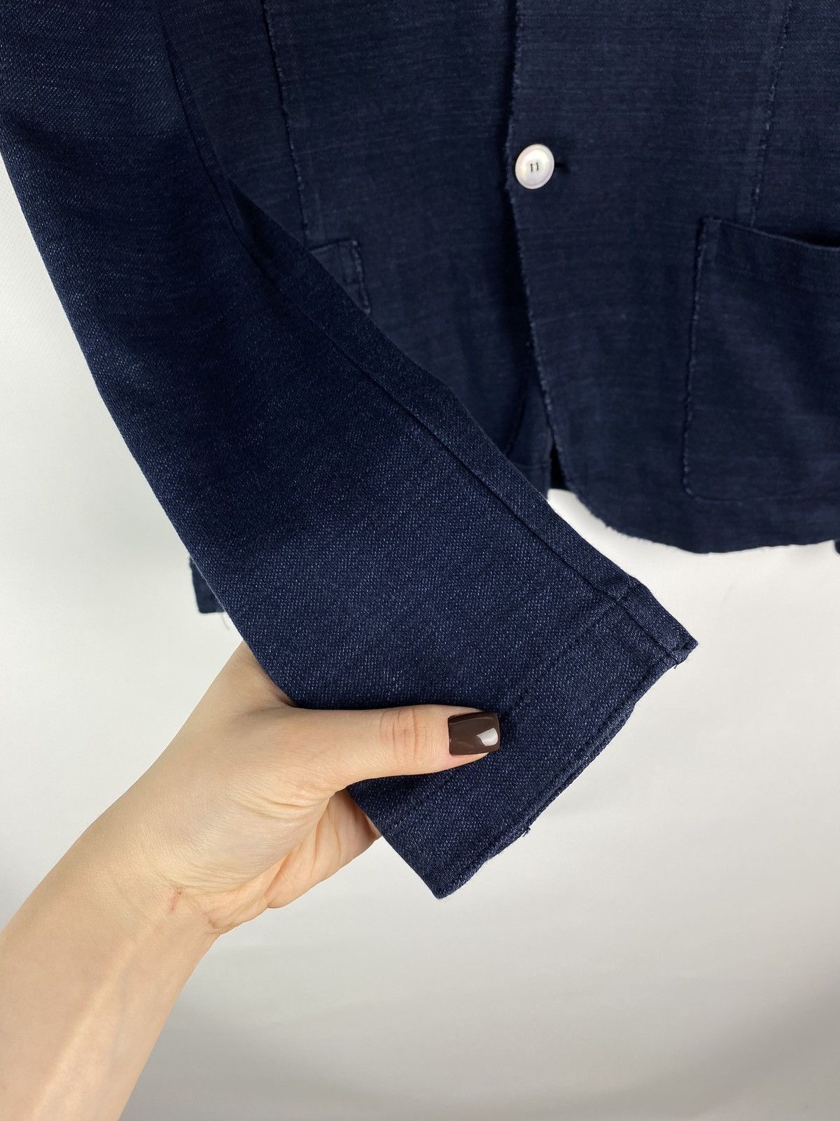 Harris Wharf London Harris Wharf London cotton linen unlined blazer jacket Size 40R - 11 Thumbnail