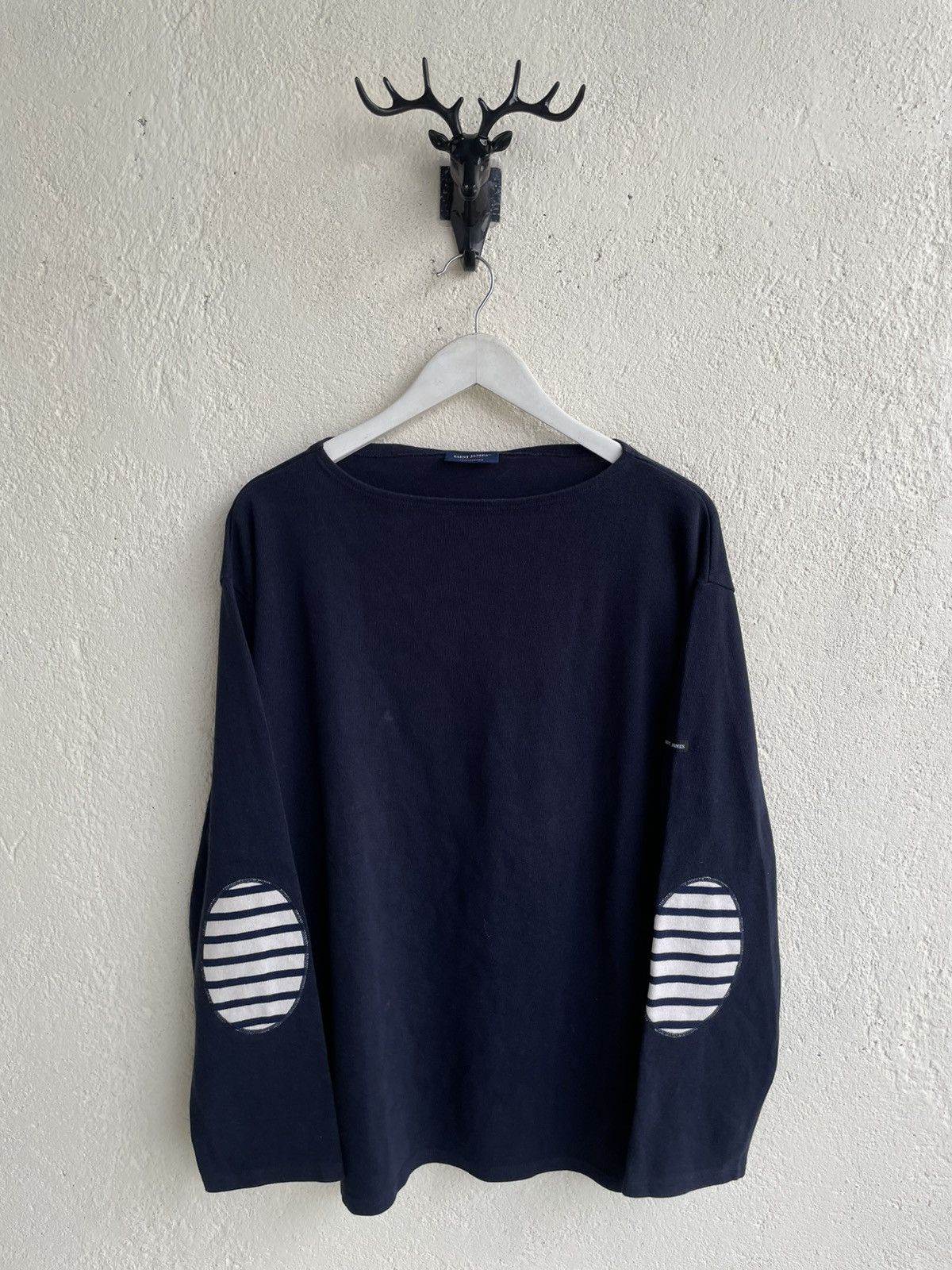 Maison Margiela Saint James Naval Breton Elbow Patch Long Sleeve Number Nine Size US XL / EU 56 / 4 - 1 Thumbnail