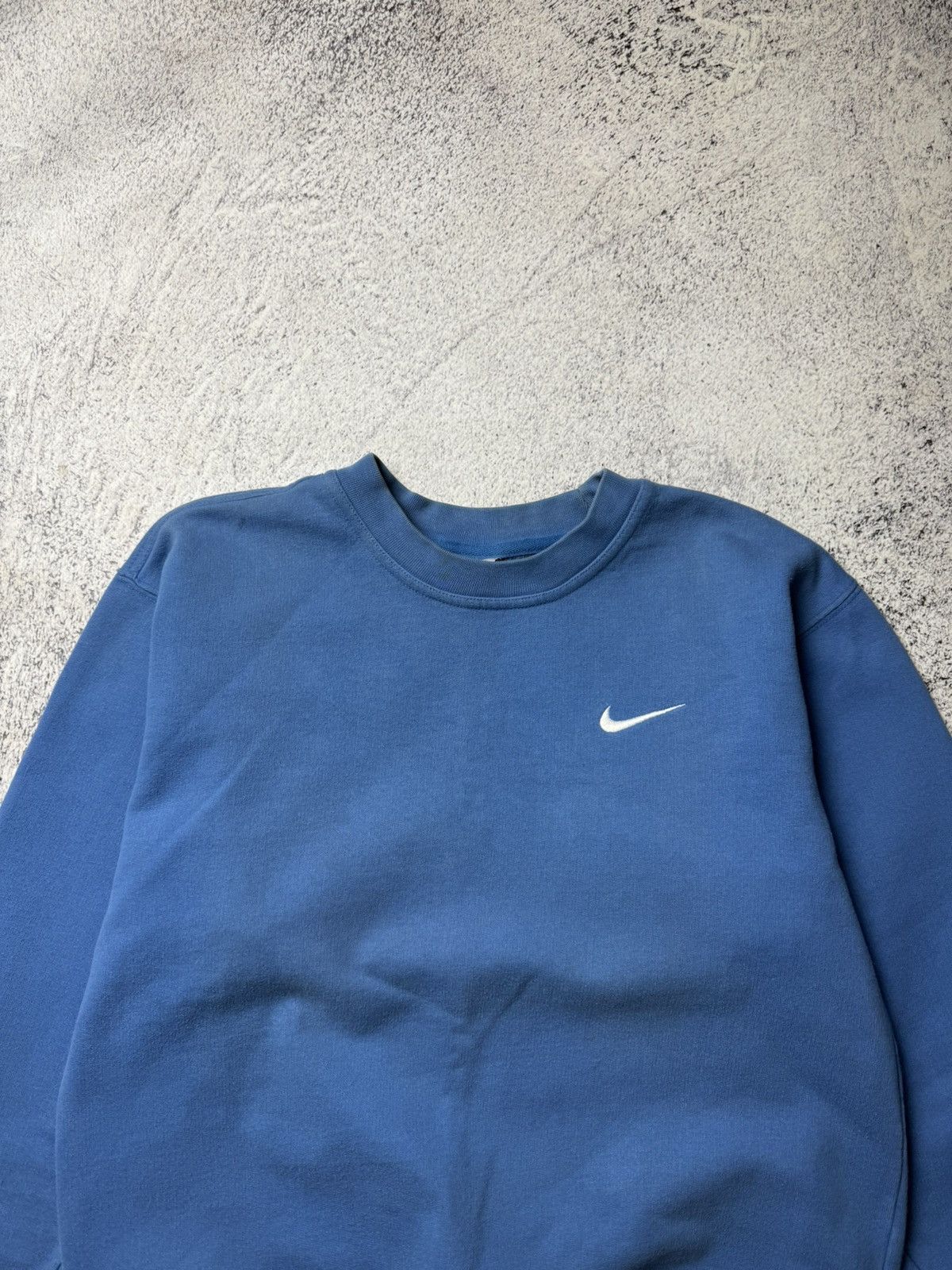 Nike Vintage Nike Blue Sweatshirt Mini Logo Rare Streetwear Size S / US 4 / IT 40 - 5 Thumbnail