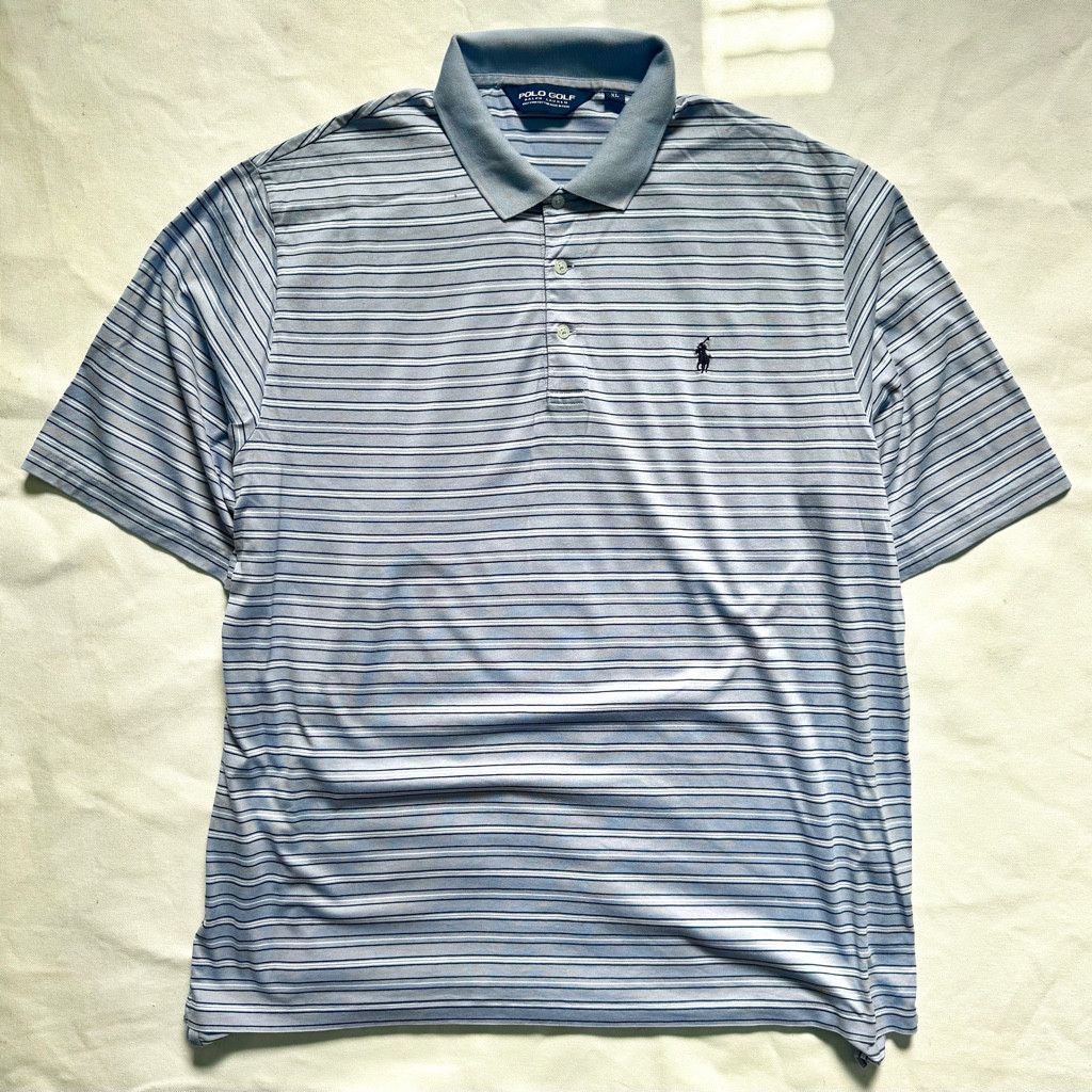 Polo Ralph Lauren Ralph Lauren Polo Golf Blue Stripes Shirt Size US XL / EU 56 / 4 - 1 Thumbnail