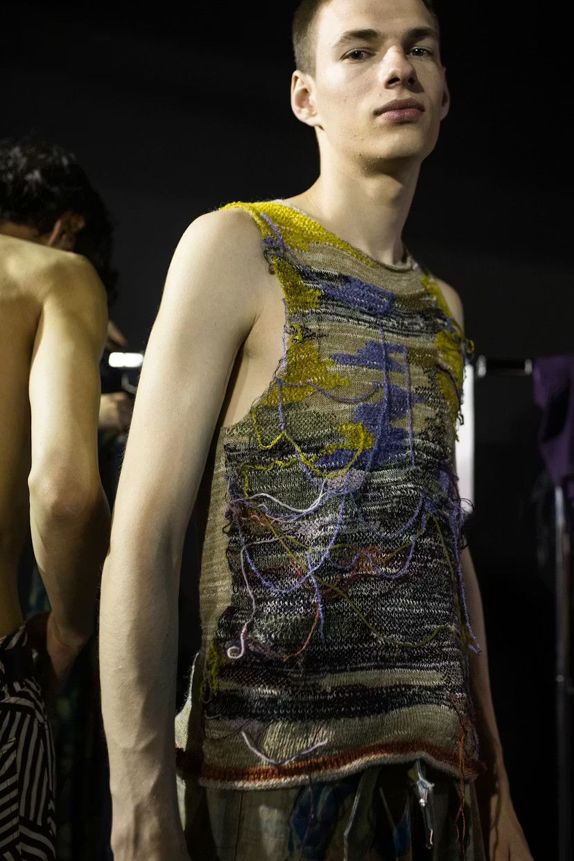 Dries Van Noten Dries Van Noten SS17 Sleeveless Hand Knit Sweater Size US S / EU 44-46 / 1 - 4 Thumbnail