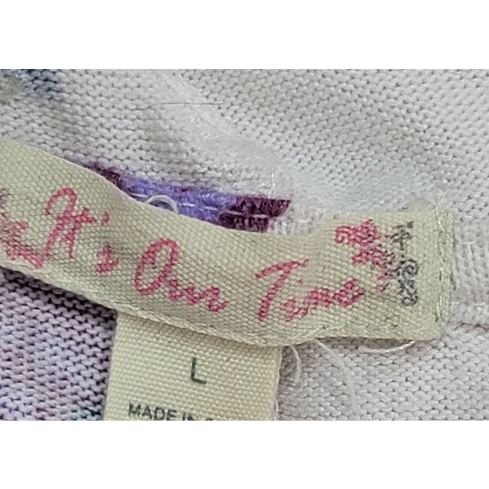 Other It's Our Time White Purple Floral Hooded Cardigan Sweater L Size L / US 10 / IT 46 - 3 Thumbnail