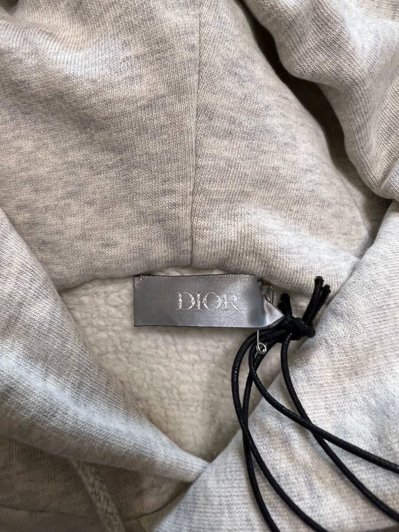 Dior Dior Dior ERL Gray Hoodie with Gold Embroidery-2507 Size US M / EU 48-50 / 2 - 5 Thumbnail