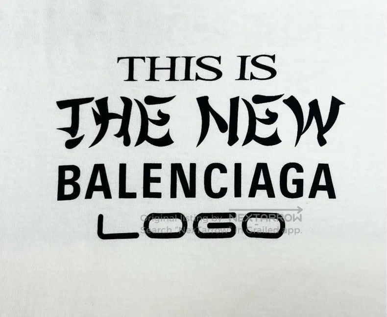 Other Balenciaga White New Logo Back Alphabet Short Sleeve Size US L / EU 52-54 / 3 - 5 Thumbnail