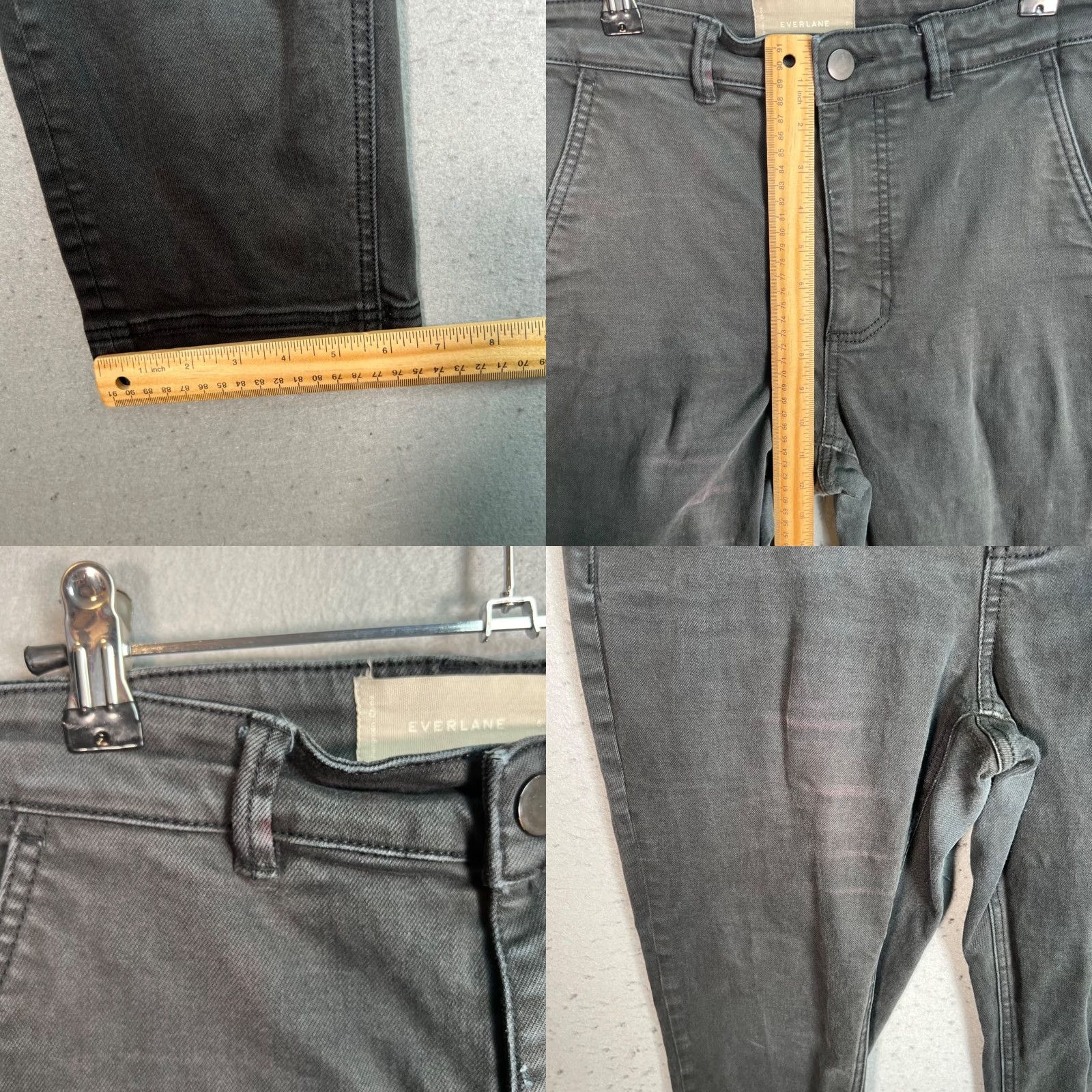Everlane Everlane Cropped Slim Denim Jeans Black Cotton Blend Pants 6 Womens High Rise Tapered Inseam 24 in Cropped Shoes? Size 28" / US 6 / IT 42 - 8 Thumbnail
