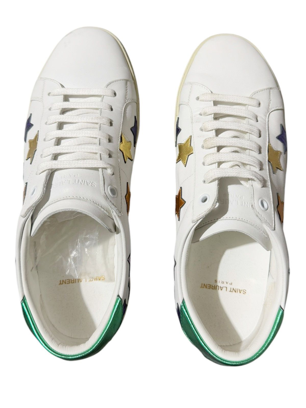 Saint Laurent Paris Court SL06 Rainbow Star Leather Sneaker Size US 9 / EU 42 - 6 Thumbnail