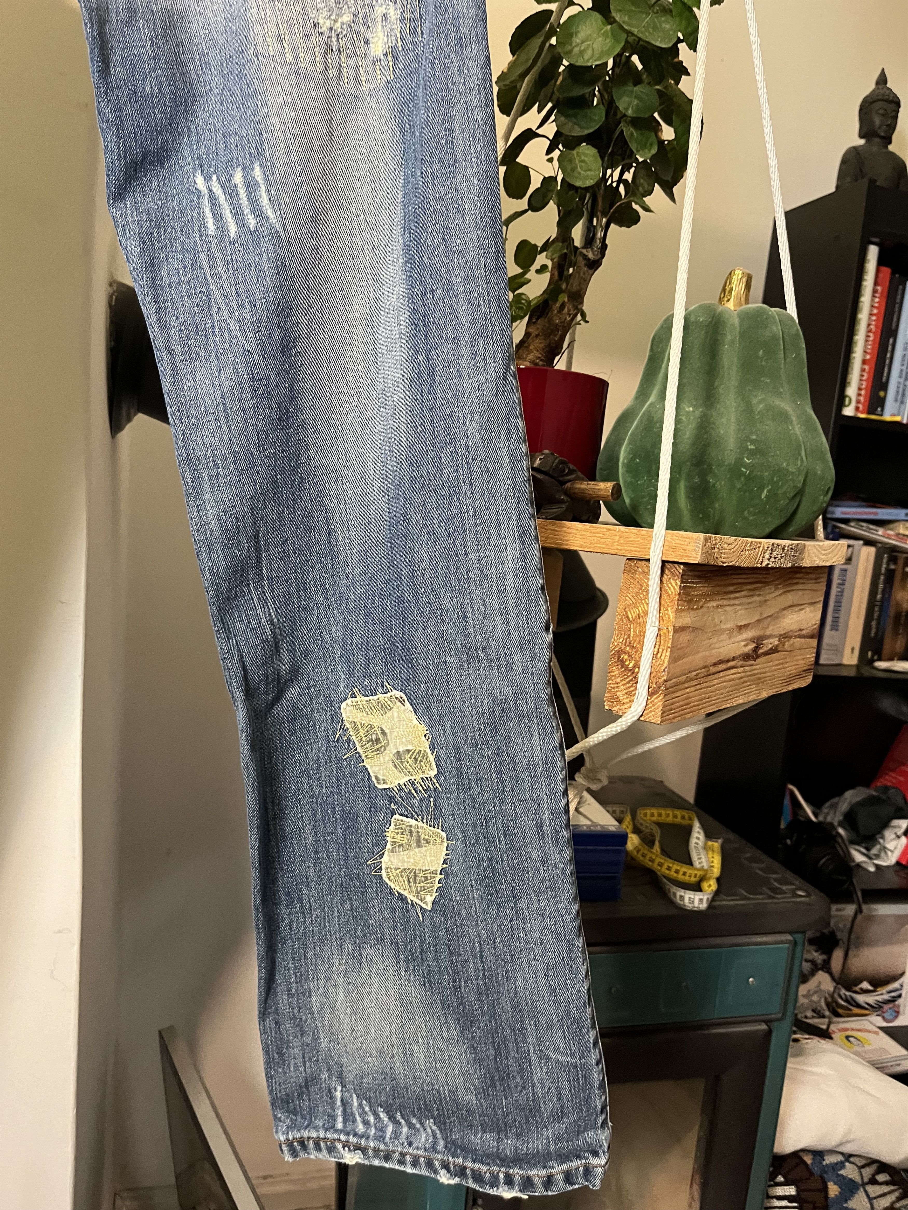 Japanese Brand × Vintage Vintage y2k Denim Japanese Designer Jeans Pants Patchwork Size US 34 / EU 50 - 8 Thumbnail