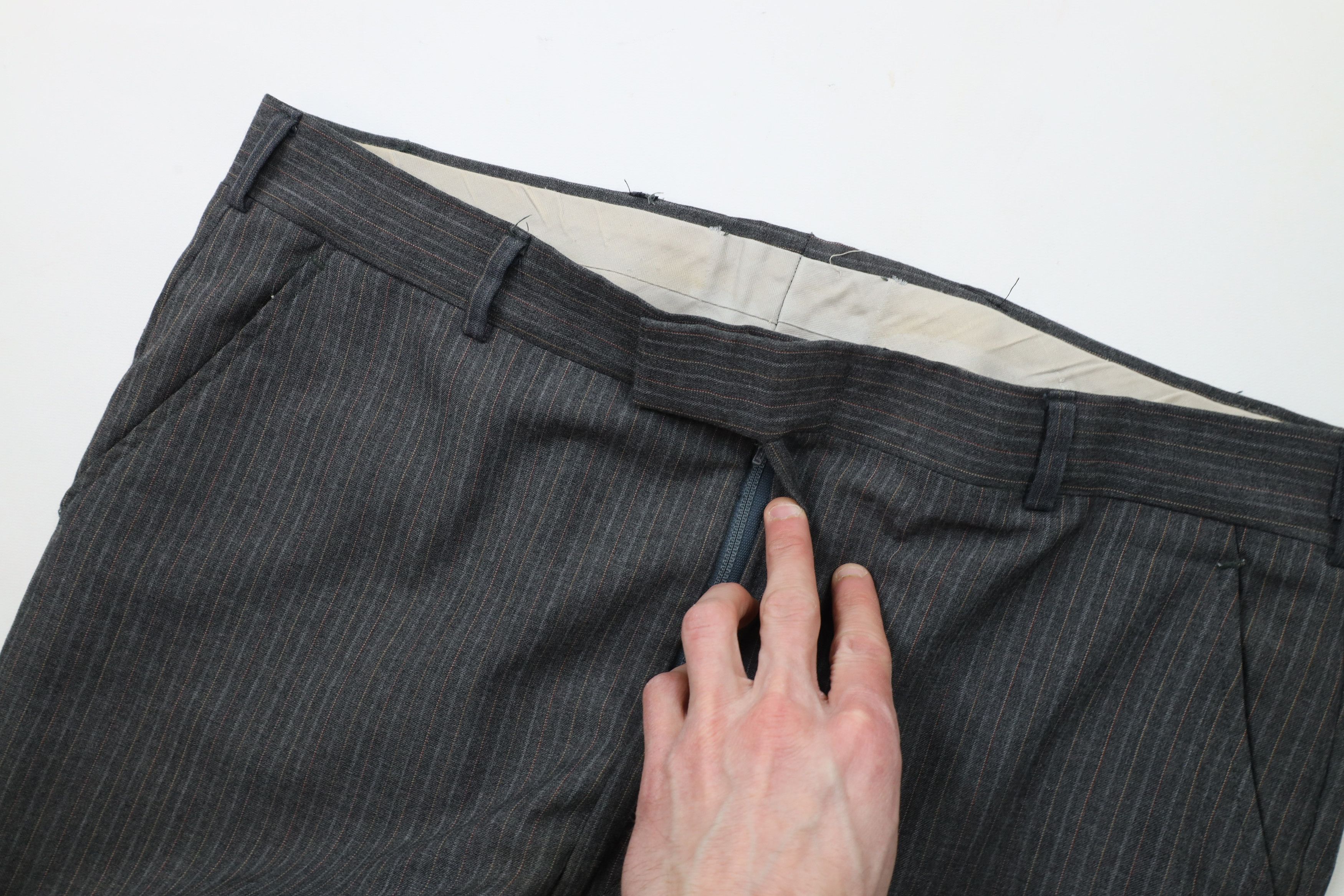 Vintage Vintage 70s Streetwear Wool Blend Striped Bell Bottoms Pants Size US 38 / EU 54 - 8 Thumbnail