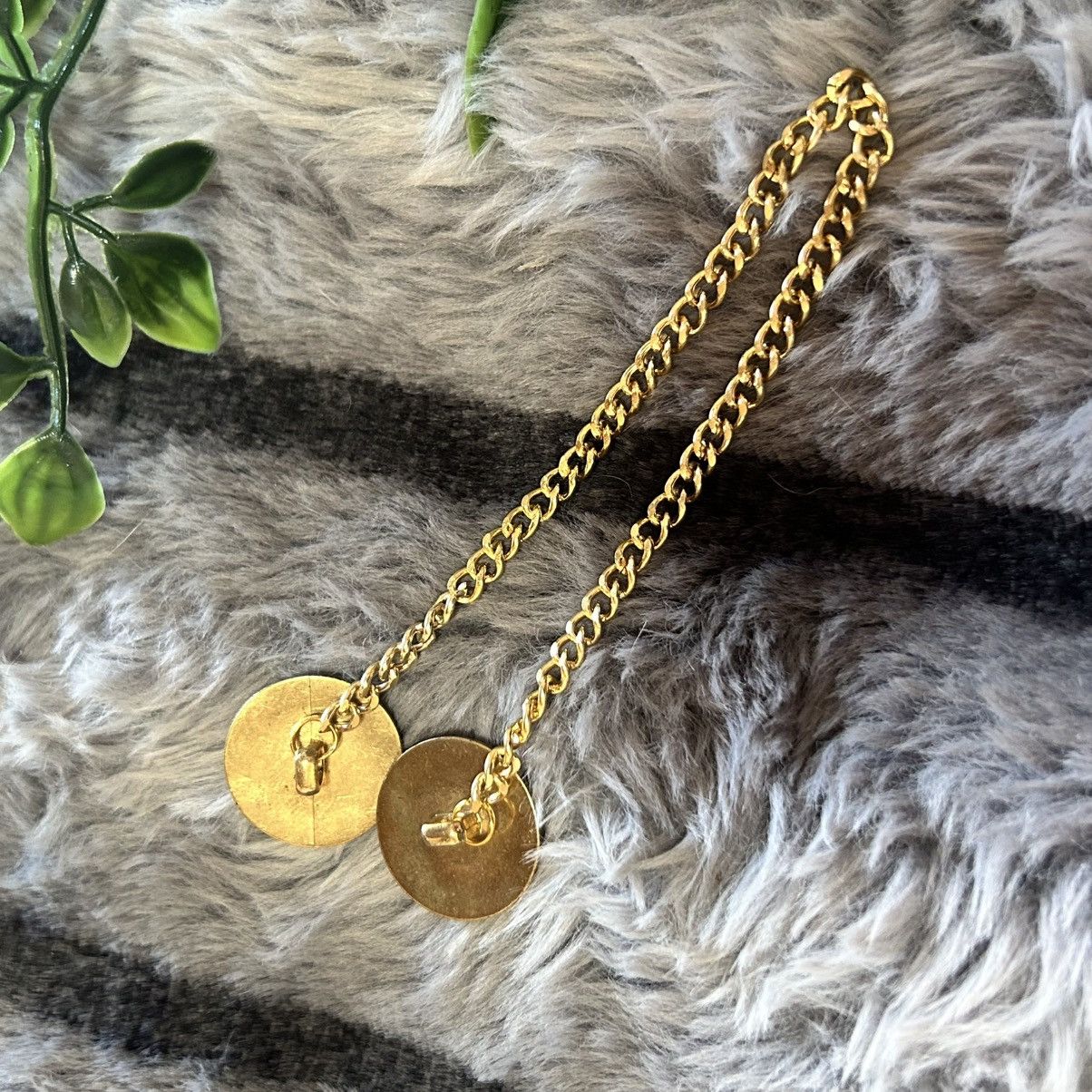 Vintage Vintage black enamel gold tone aluminum button sweater chain Size ONE SIZE - 6 Thumbnail