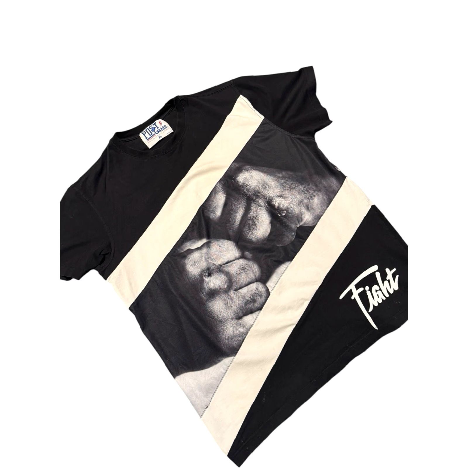Vintage VINTAGE Post Game Mike Tyson Shirt T-Shirt Mens XL Black Short Sleeve Crew Neck AOP Boxing Sports 90s Art City Hip Hop Double-Sided Size US XL / EU 56 / 4 - 3 Thumbnail