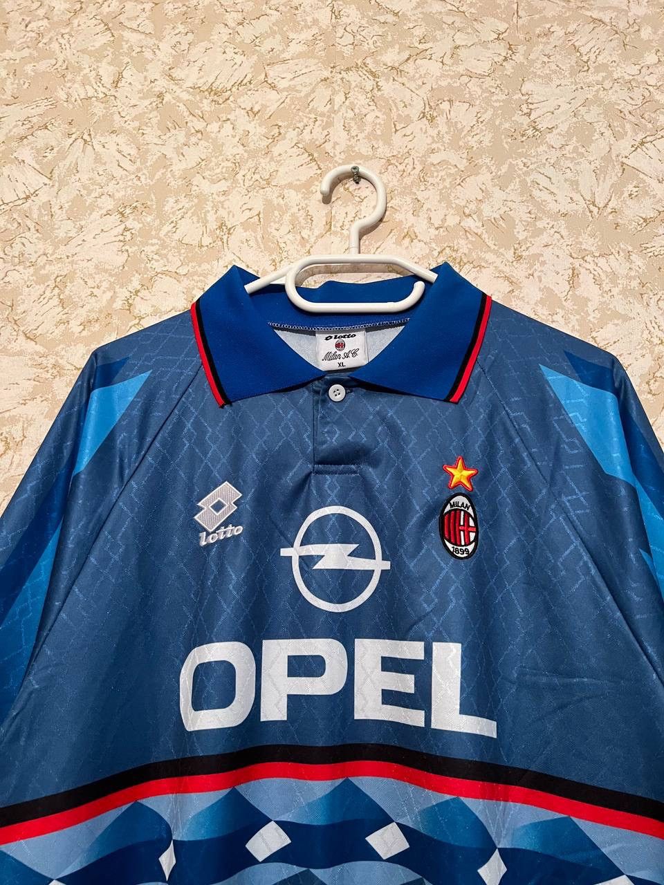 Other Vintage 90s Lotto Opel x AC Milan Jersey Size US XL / EU 56 / 4 - 2 Thumbnail