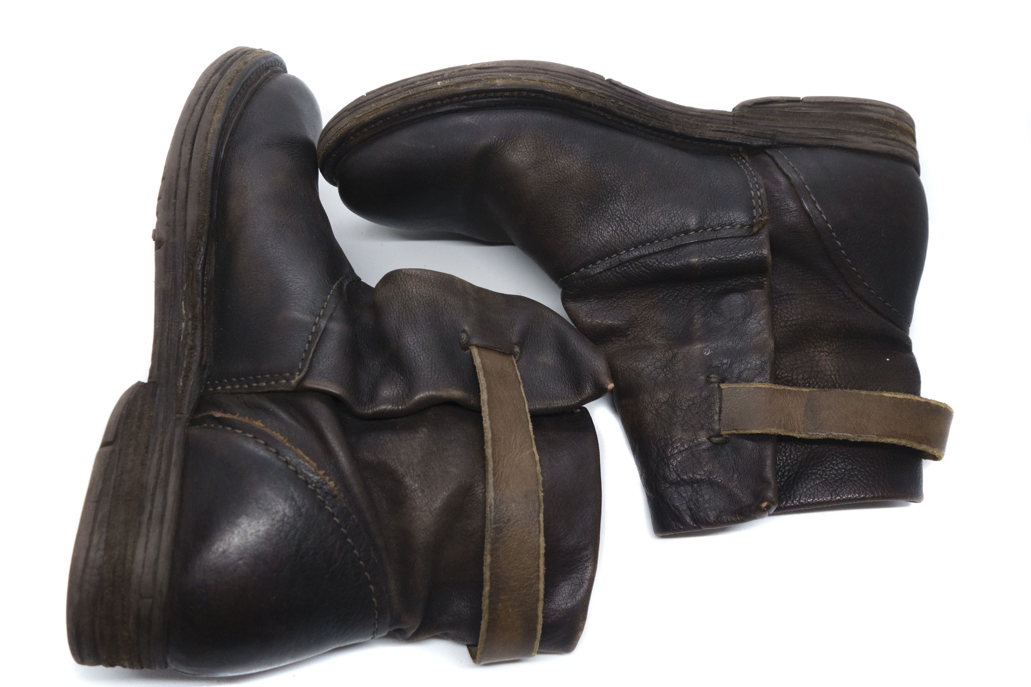 A.S.98 AS98 Biker Belted Leather Boots Size US 7 / IT 37 - 5 Thumbnail