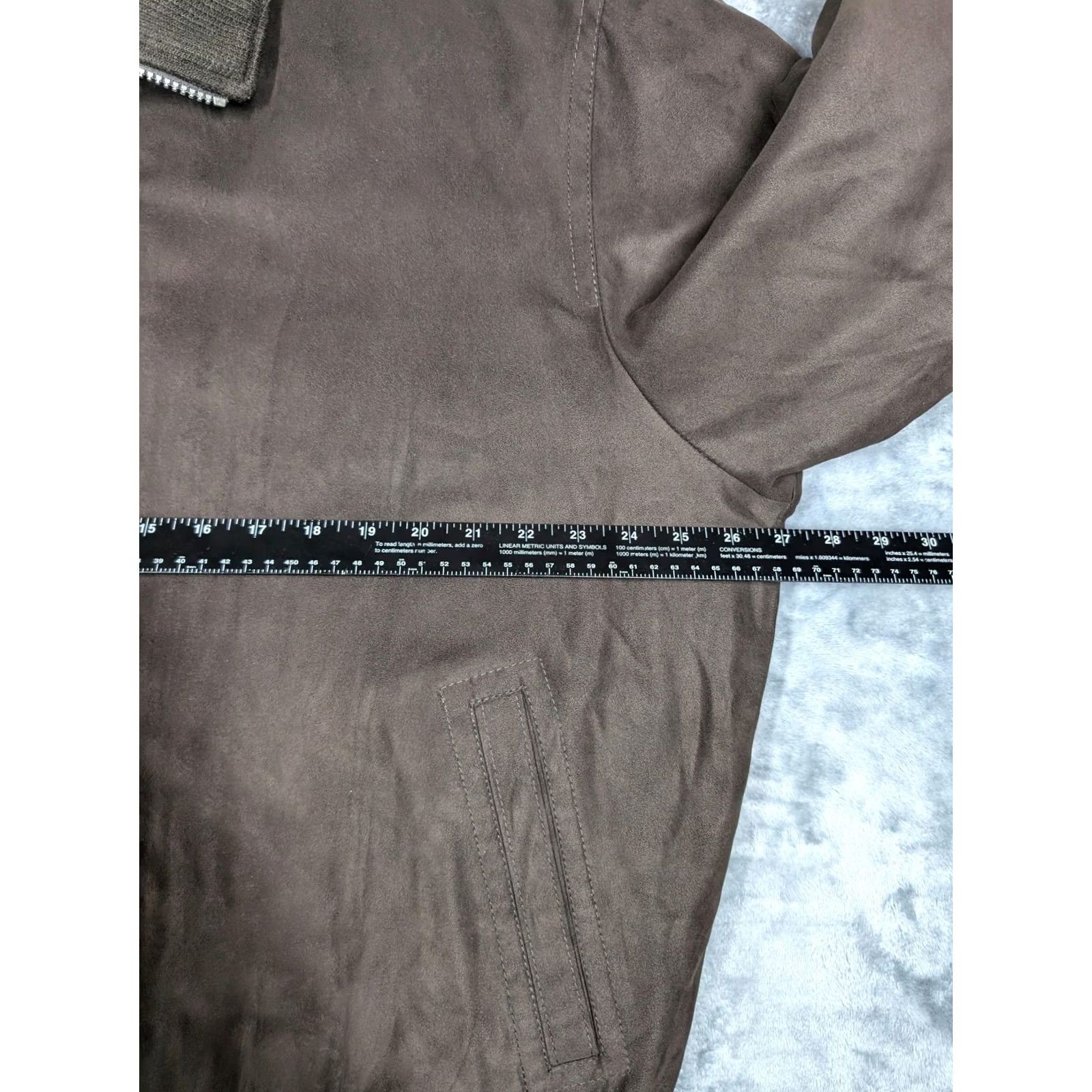 Roundtree & Yorke Roundtree & Yorke Jacket Mens XL Brown Bomber Zip Quilted Microfiber Size US XL / EU 56 / 4 - 3 Thumbnail