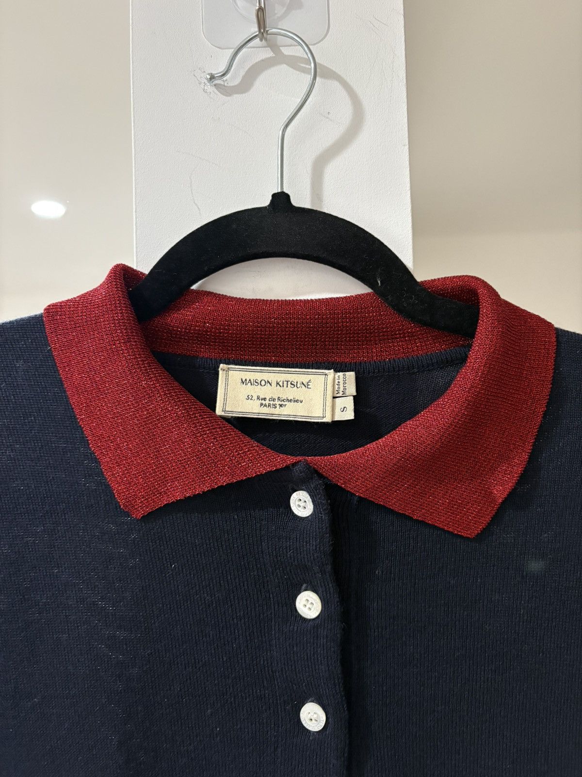 Maison Kitsune Maison Kitsuné Navy / Red Shirt Size US S / EU 44-46 / 1 - 2 Thumbnail