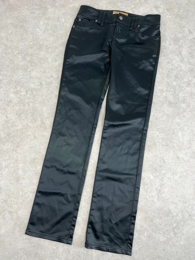 John Galliano AW2007 John Galliano Black Nylon Elastic Pants Size US 30 / EU 46 - 5 Thumbnail