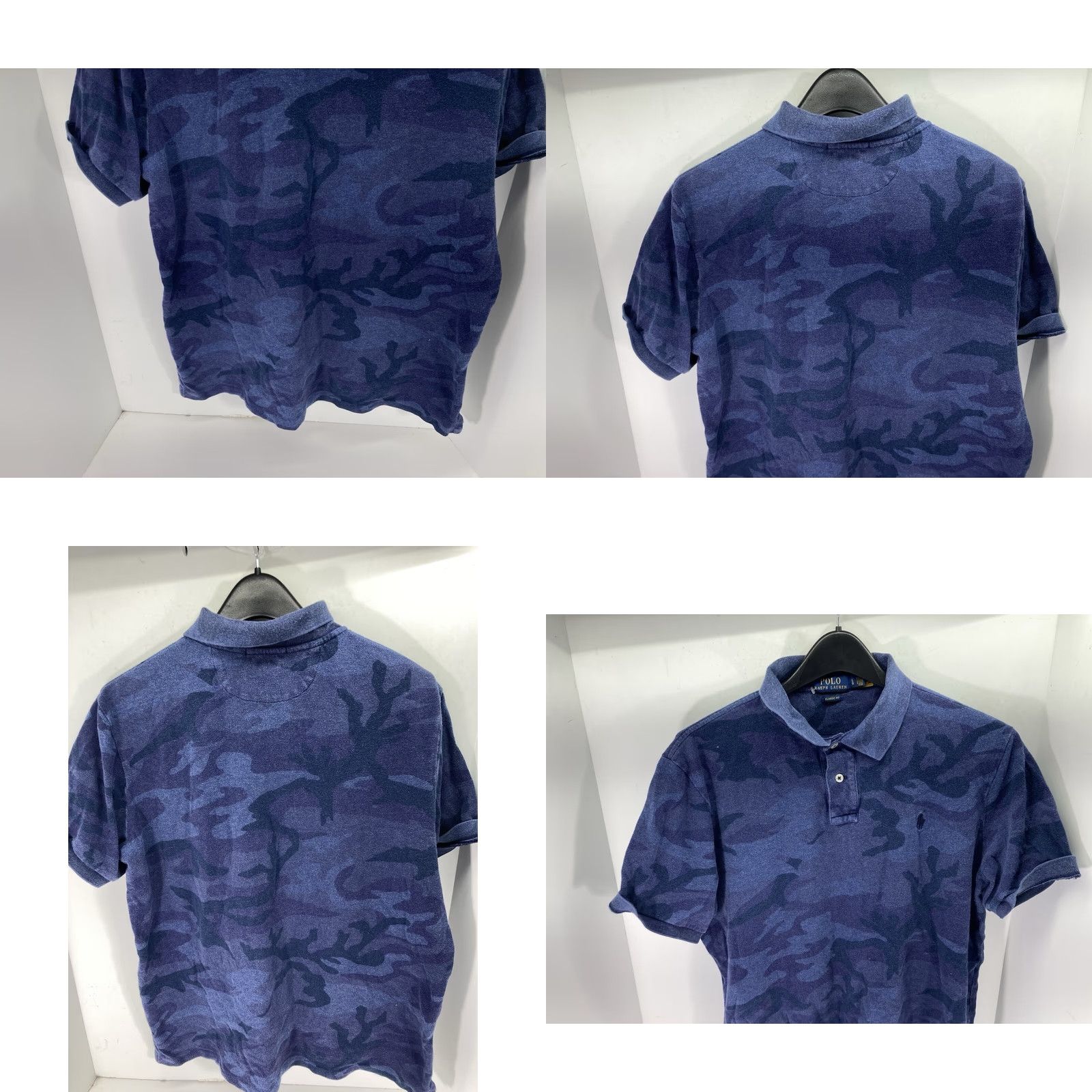 Ralph Lauren Ralph Lauren Polo Shirt Men L Blue Camouflage Short Sleeve Pullover Size US L / EU 52-54 / 3 - 8 Thumbnail