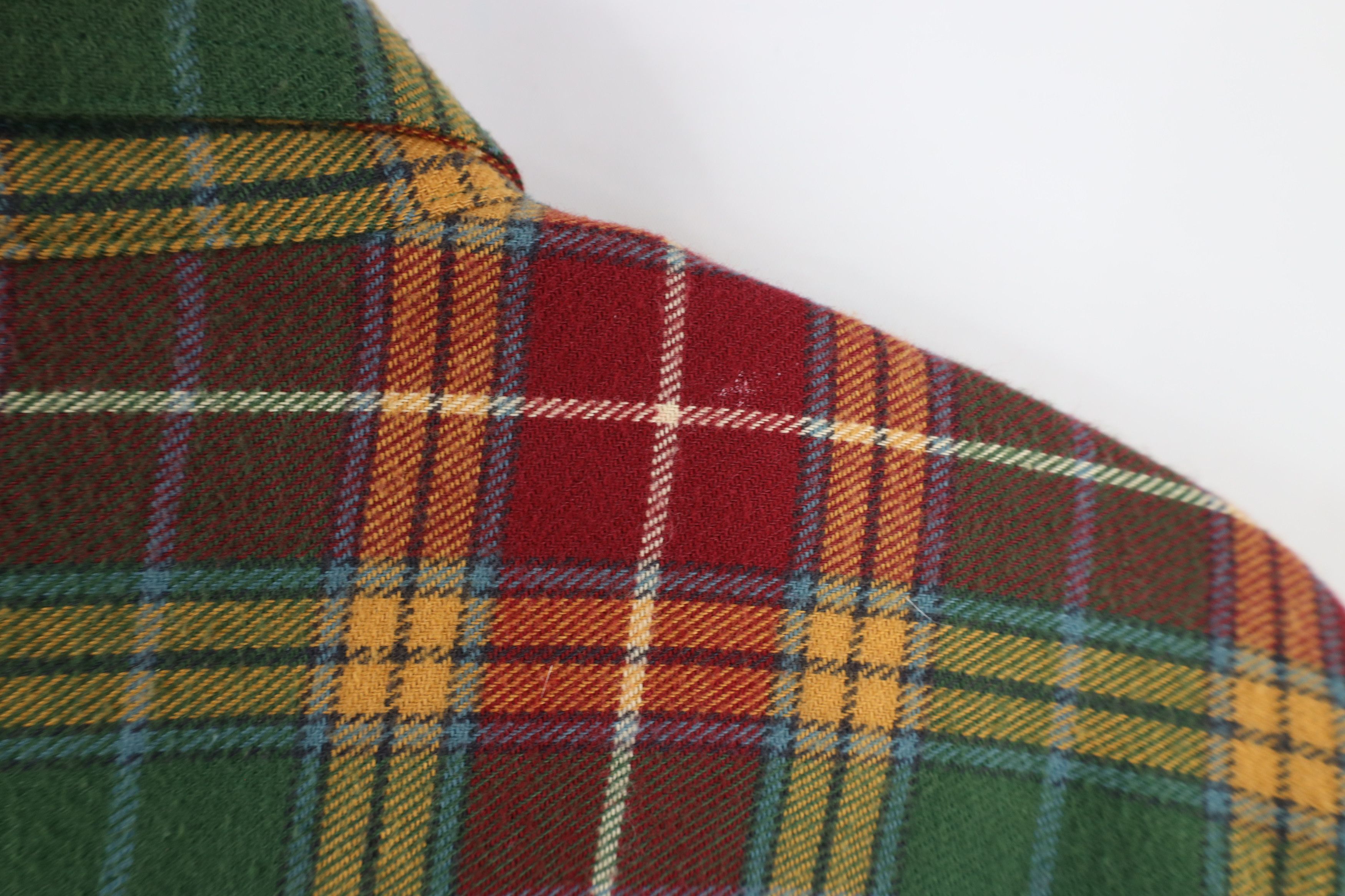 L.L. Bean × Vintage Vintage LL Bean Rainbow Plaid Flannel Button Down Shirt Size US L / EU 52-54 / 3 - 9 Thumbnail