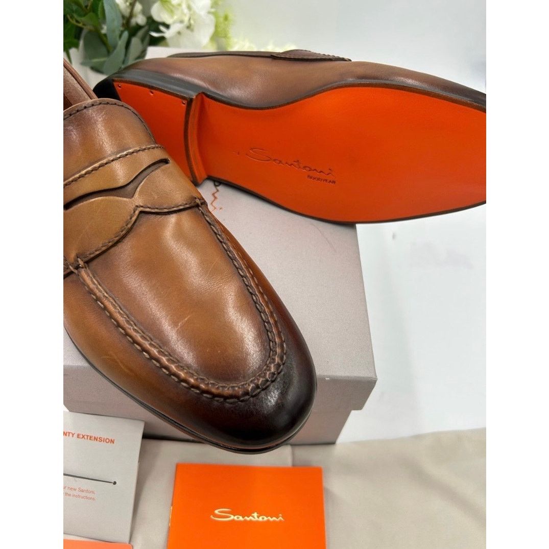 Santoni Men's Santoni Carlo soft furnished penny loafers size 8 US Size US 8 / EU 41 - 9 Thumbnail