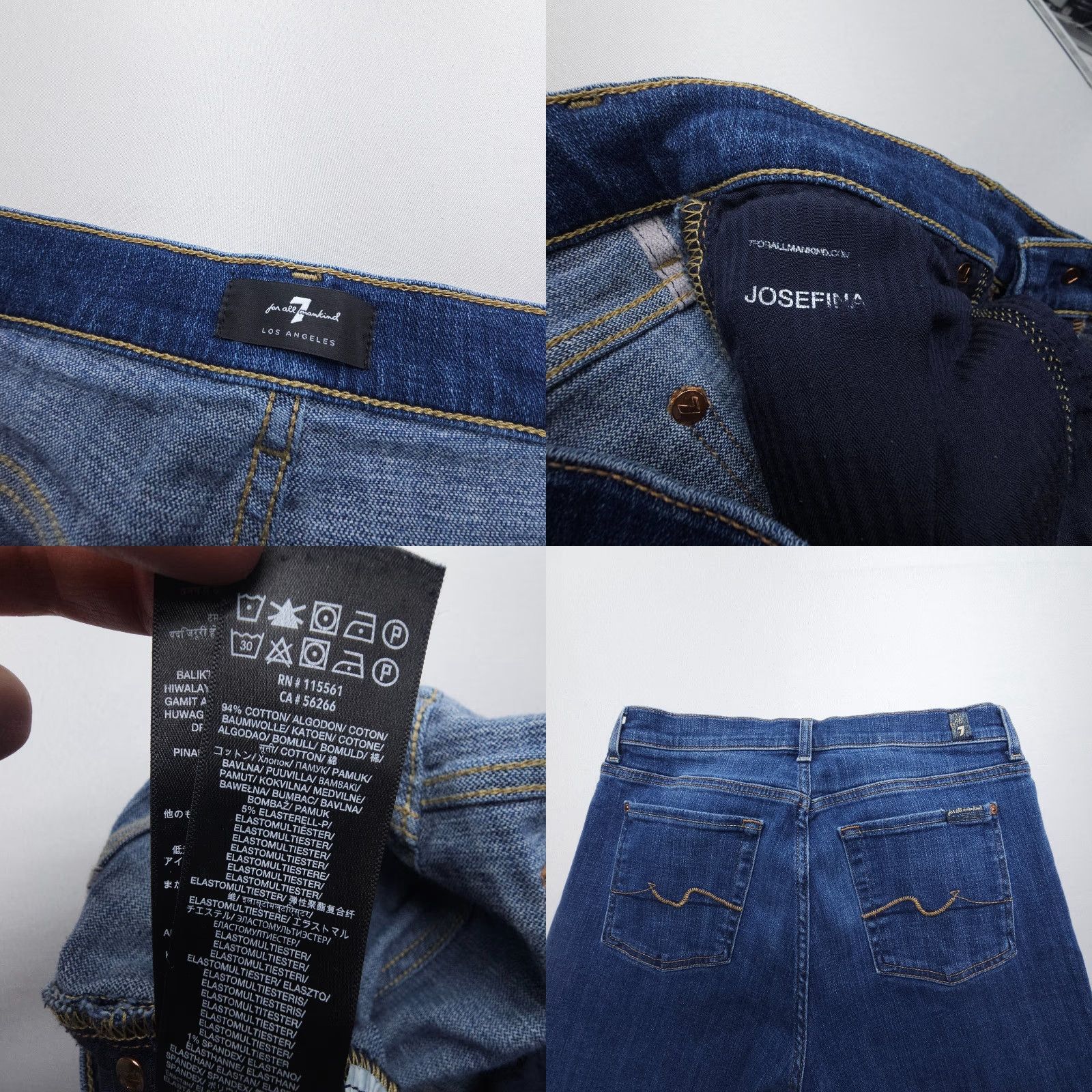 7 For All Mankind 7 For All Mankind Josefina Jeans Boyfriend Women’s Size 28 Blue 7 For All Mankind Josefina Denim Jeans Button Fly Regular Stretch 5-Pocket Women’s Size 28" / US 6 / IT 42 - 8 Thumbnail