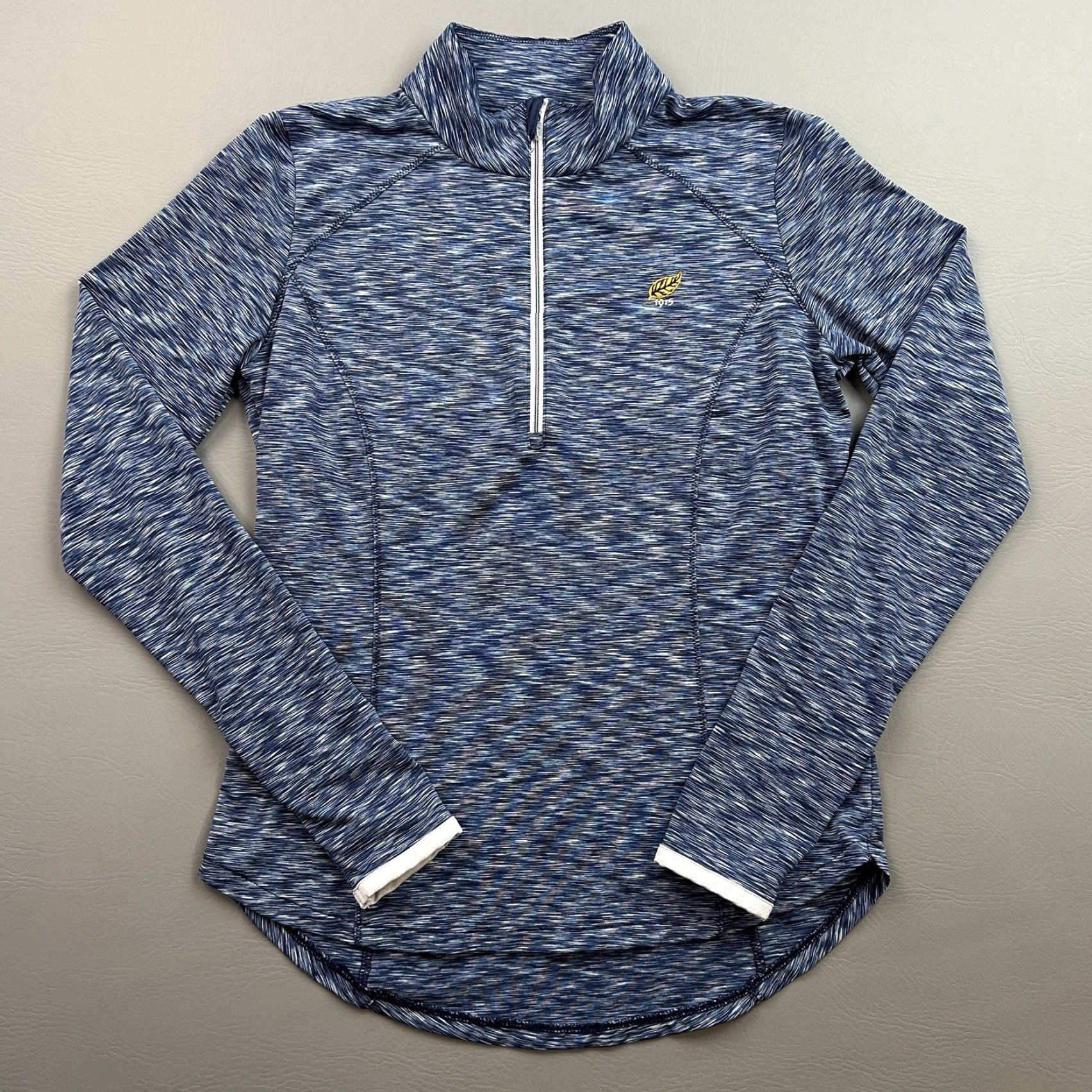 Vintage Zero Restriction Pullover Women's Small Blue Shae Mock 1/4 Zip Thumb Holes Golf Size S / US 4 / IT 40 - 2 Thumbnail