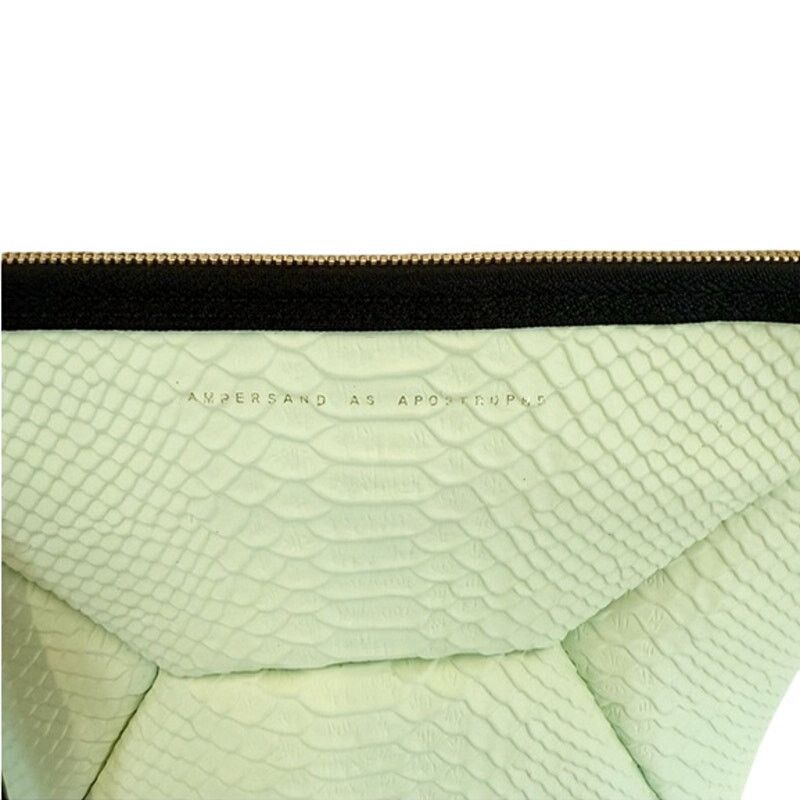 Other Ampersand as Apostrophe X Pouch Clutch Mint Python NWT Size ONE SIZE - 4 Thumbnail