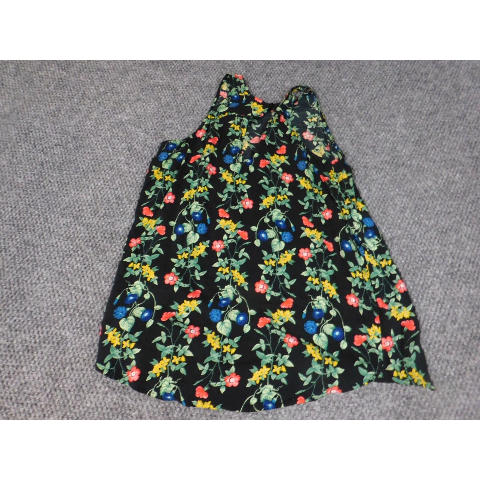 Old Navy Old Navy Womens Blouse Small Black Pullover Floral Blouse Sleeveless Round Neck Casual Rayon Pleated Short Sleeve? Size S / US 4 / IT 40 - 7 Thumbnail