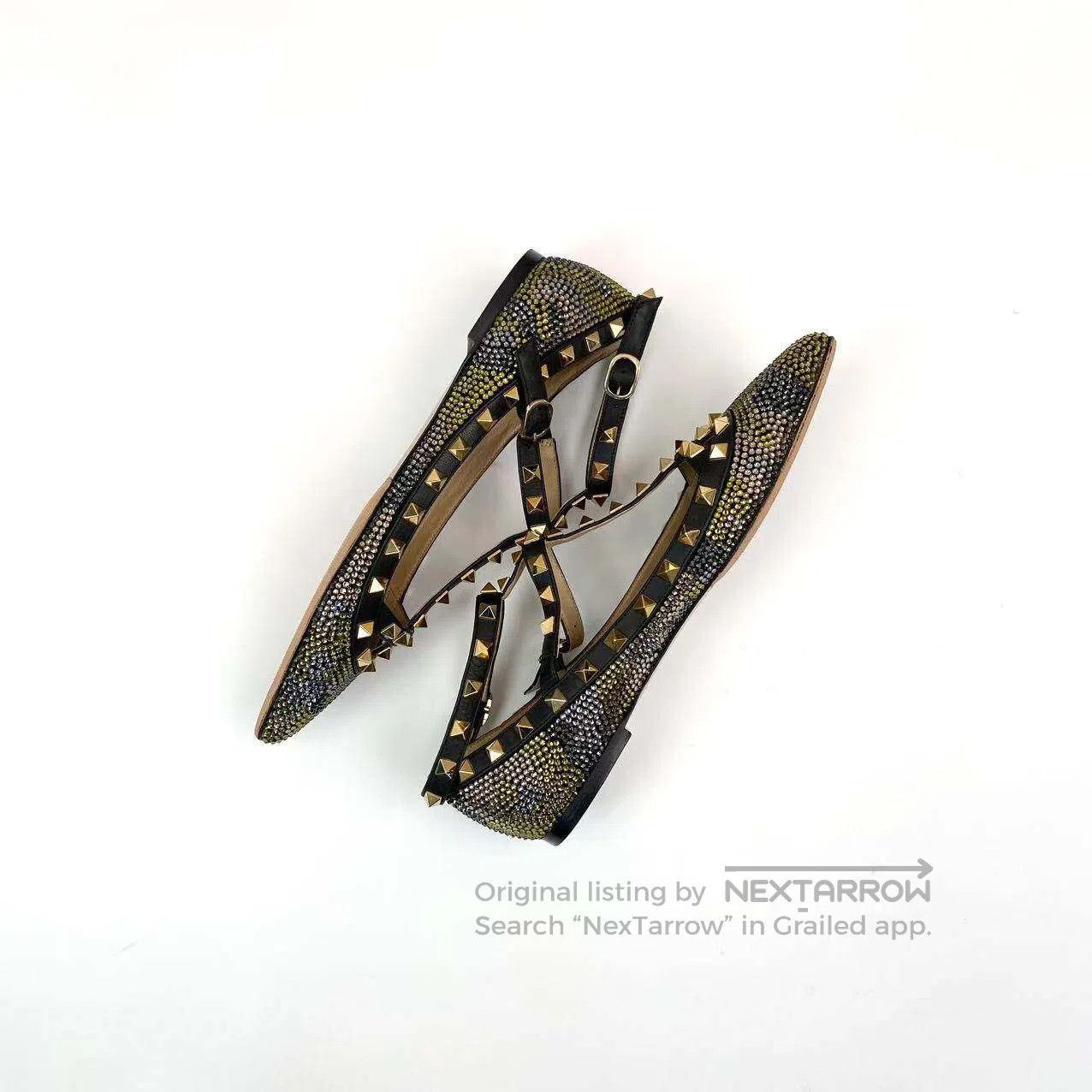 Valentino Valentino Fancy colored diamond studded flats| Size US 7.5 / IT 37.5 - 3 Thumbnail