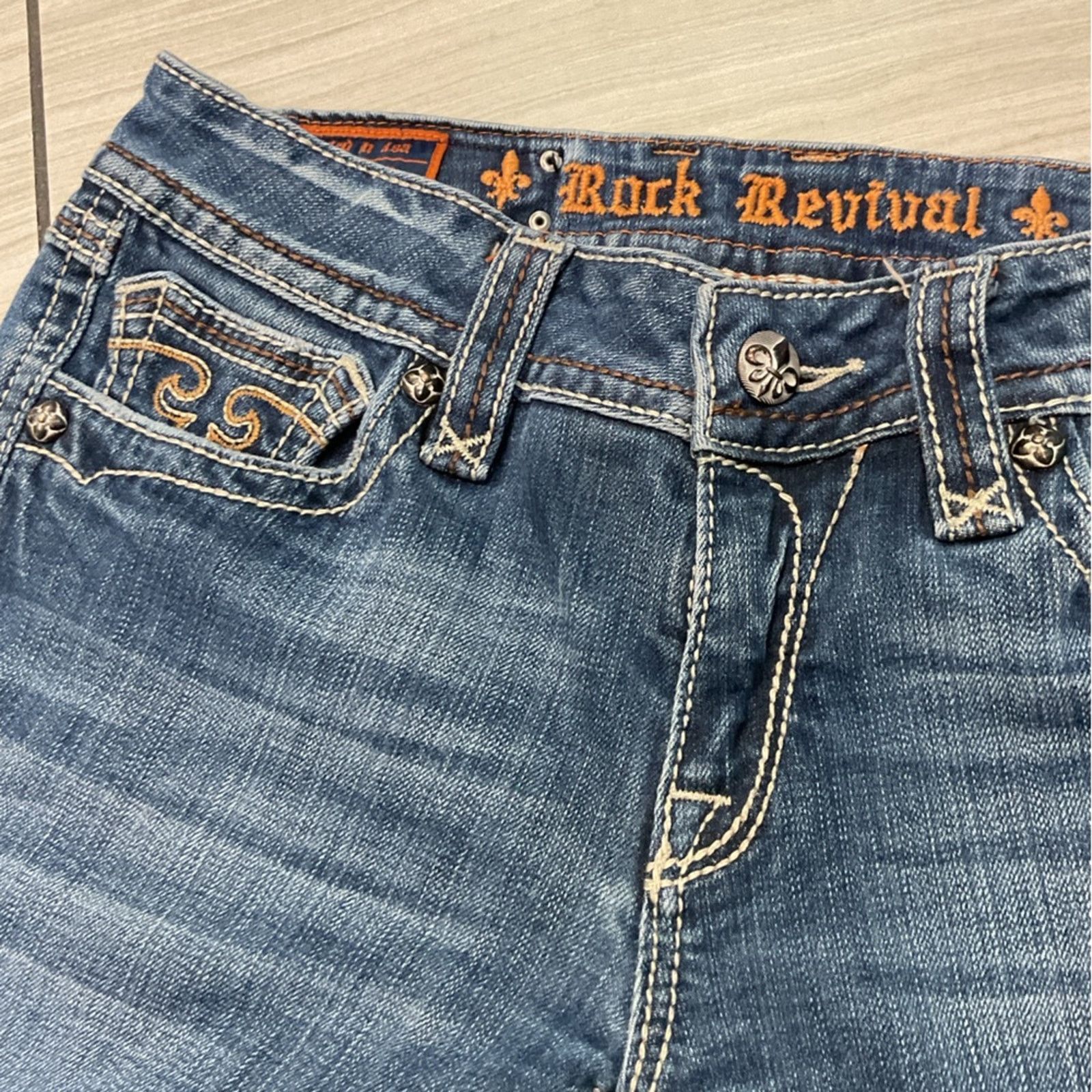 Rock Revival Rock Revival Betty Boot Lower Rise Embellished Jeans Size 31" - 7 Thumbnail