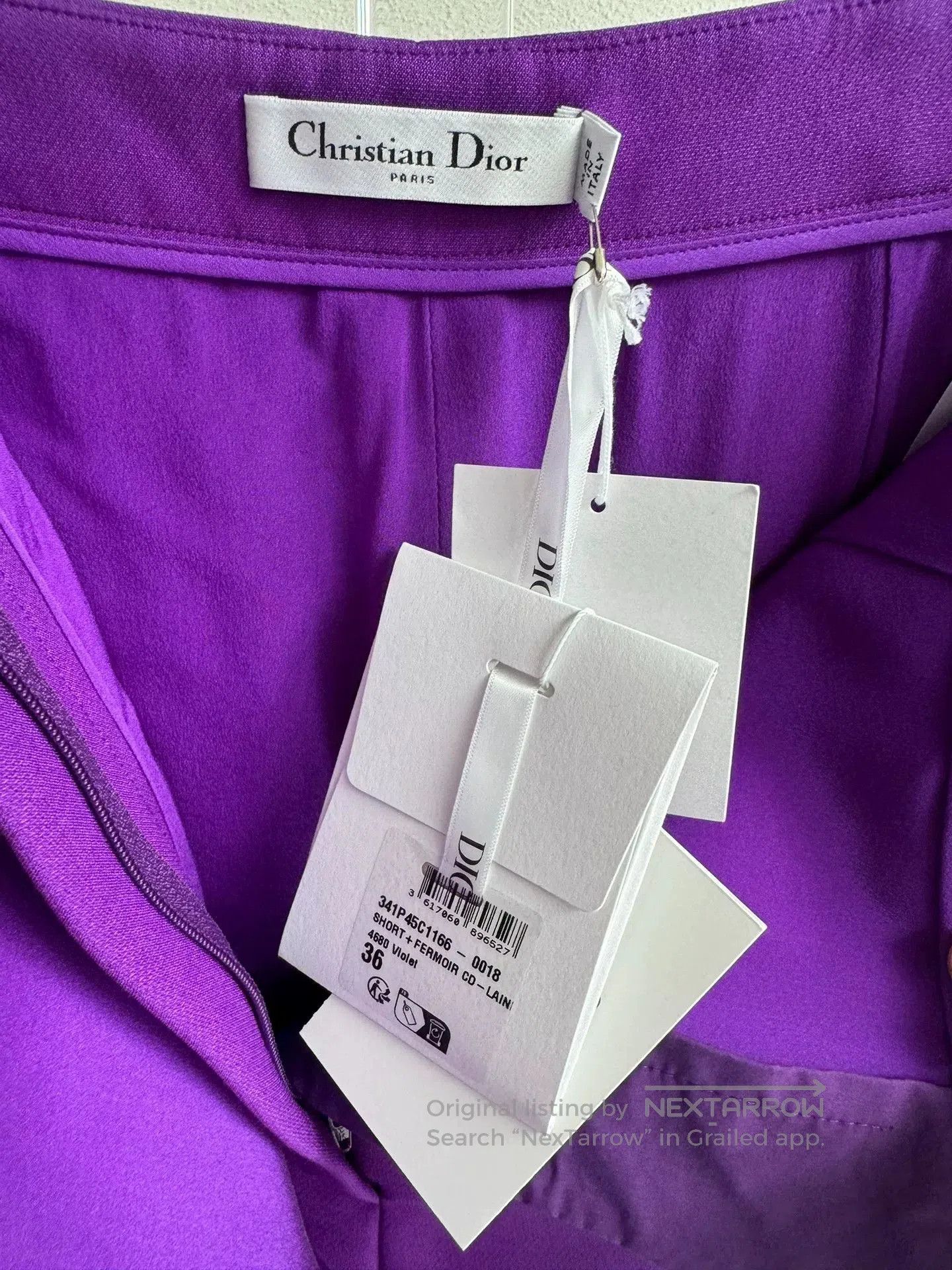 Dior Dior Purple Fake Two-Piece Skirted Shorts. Size 35" - 7 Thumbnail
