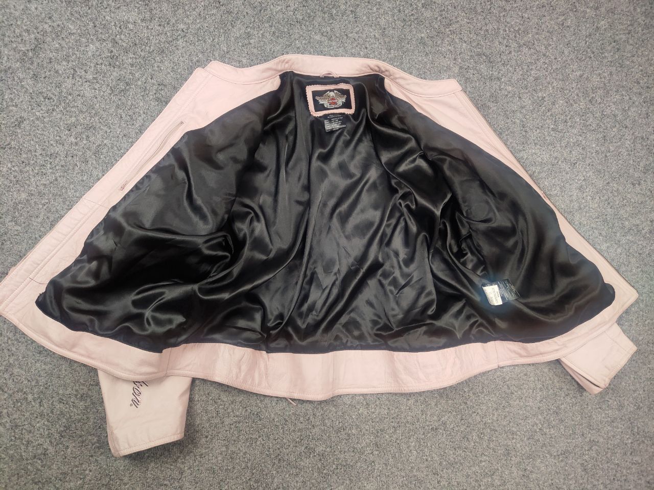 Harley Davidson Harley Davidson Leather Zip Jacket Pink Wings Vintage Y2K Size XXL / US 16-18 / IT 52-54 - 15 Thumbnail