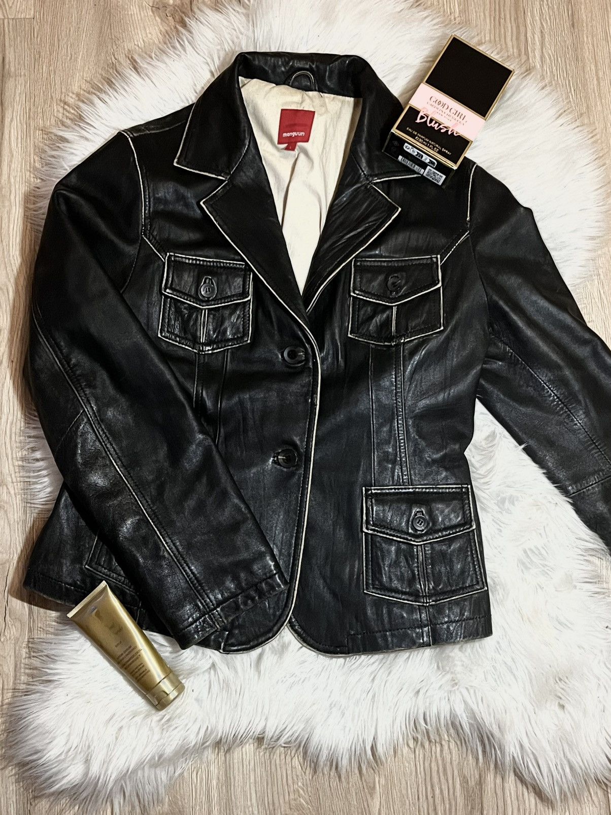 Vintage manguun leather jacket size l vintage y2k old school Size US L / EU 52-54 / 3 - 1 Thumbnail
