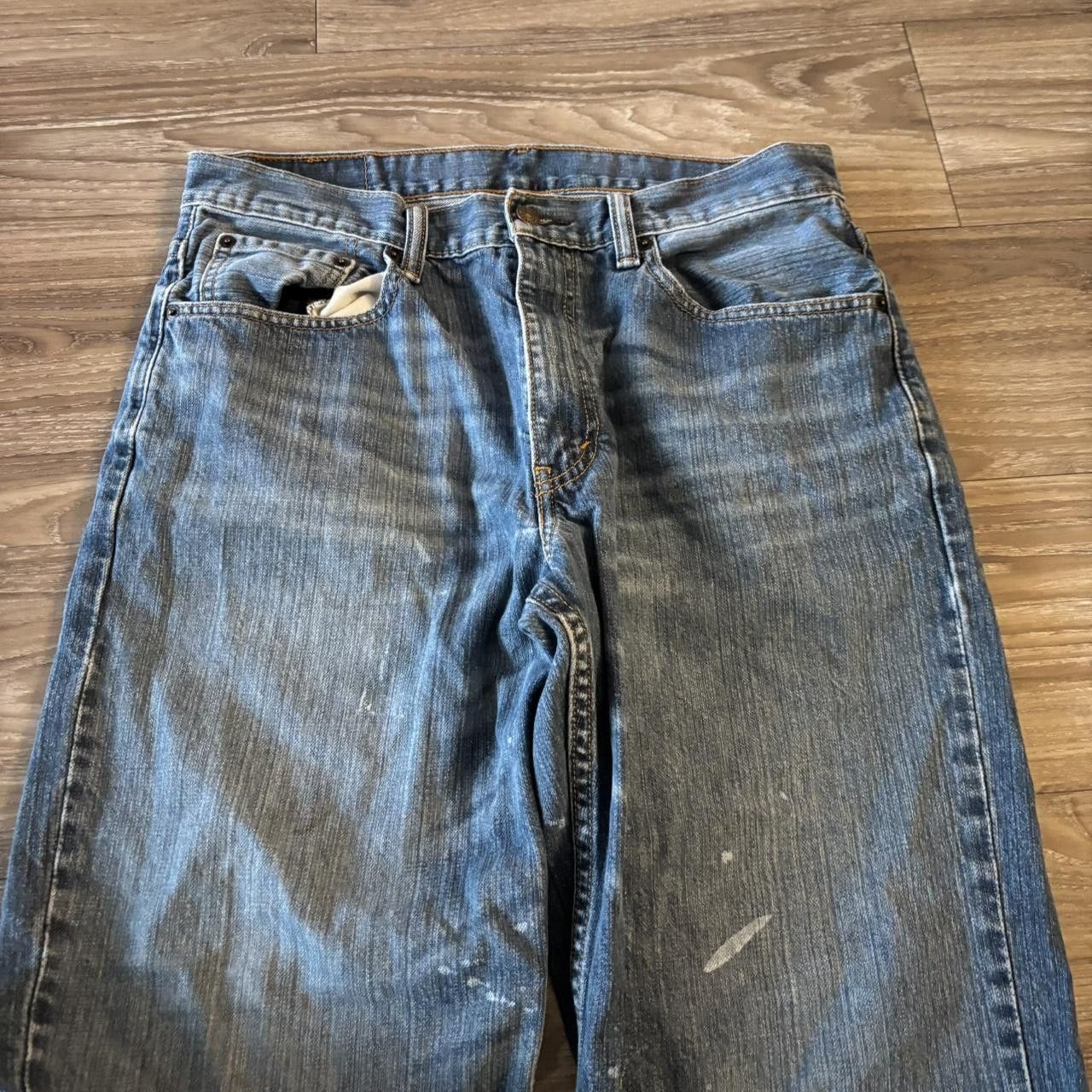 Levi's Crazy Vintage Y2K/2000s Grunge Medium Wash Levis Denim Jeans! 32x27 Size US 32 / EU 48 - 5 Thumbnail