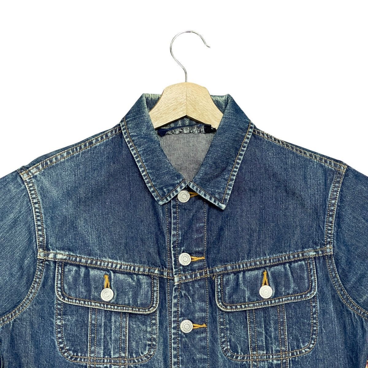 Ralph Lauren Vintage 90s Ralph Lauren Boxy Cropped Trucker Denim Jacket Size M / US 6-8 / IT 42-44 - 3 Thumbnail