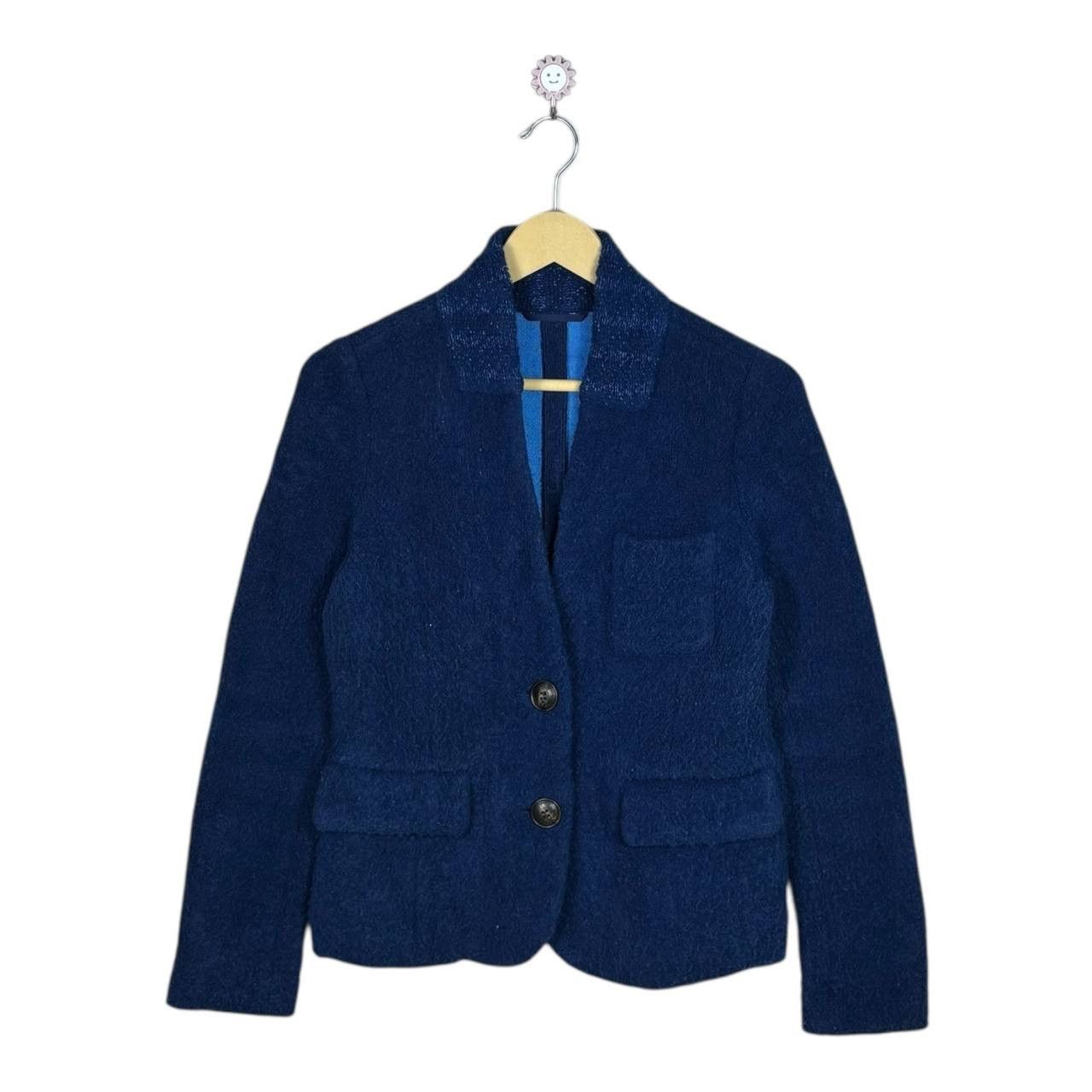 Mackintosh Mackintosh London Wool Mohair Knit Blazer Navy Slim Fit Size M / US 6-8 / IT 42-44 - 1 Thumbnail