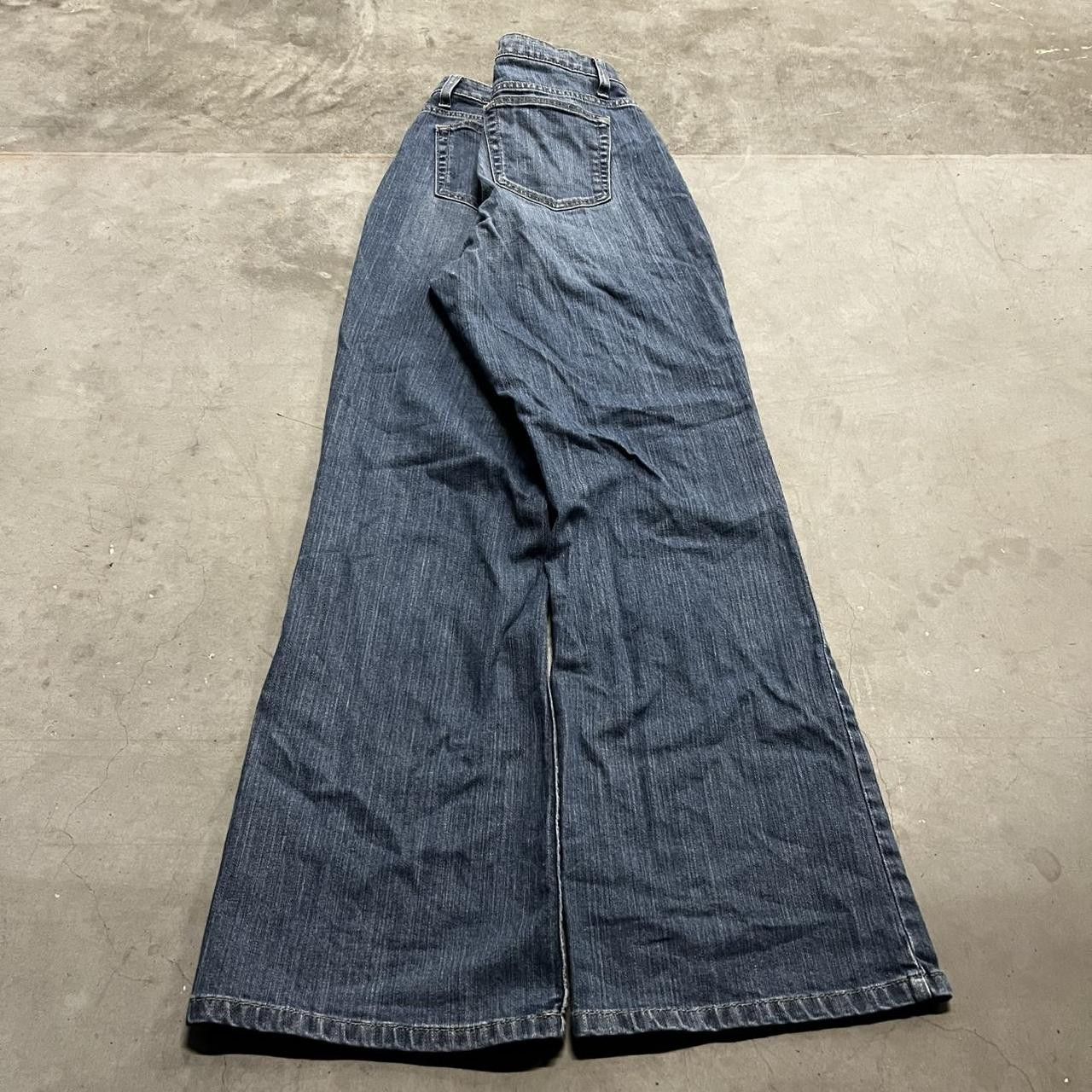 Japanese Brand × Vintage Vintage Y2K/2000s Baggy Bootcut Dark wash Denim Jeans! Size US 36 / EU 52 - 6 Thumbnail