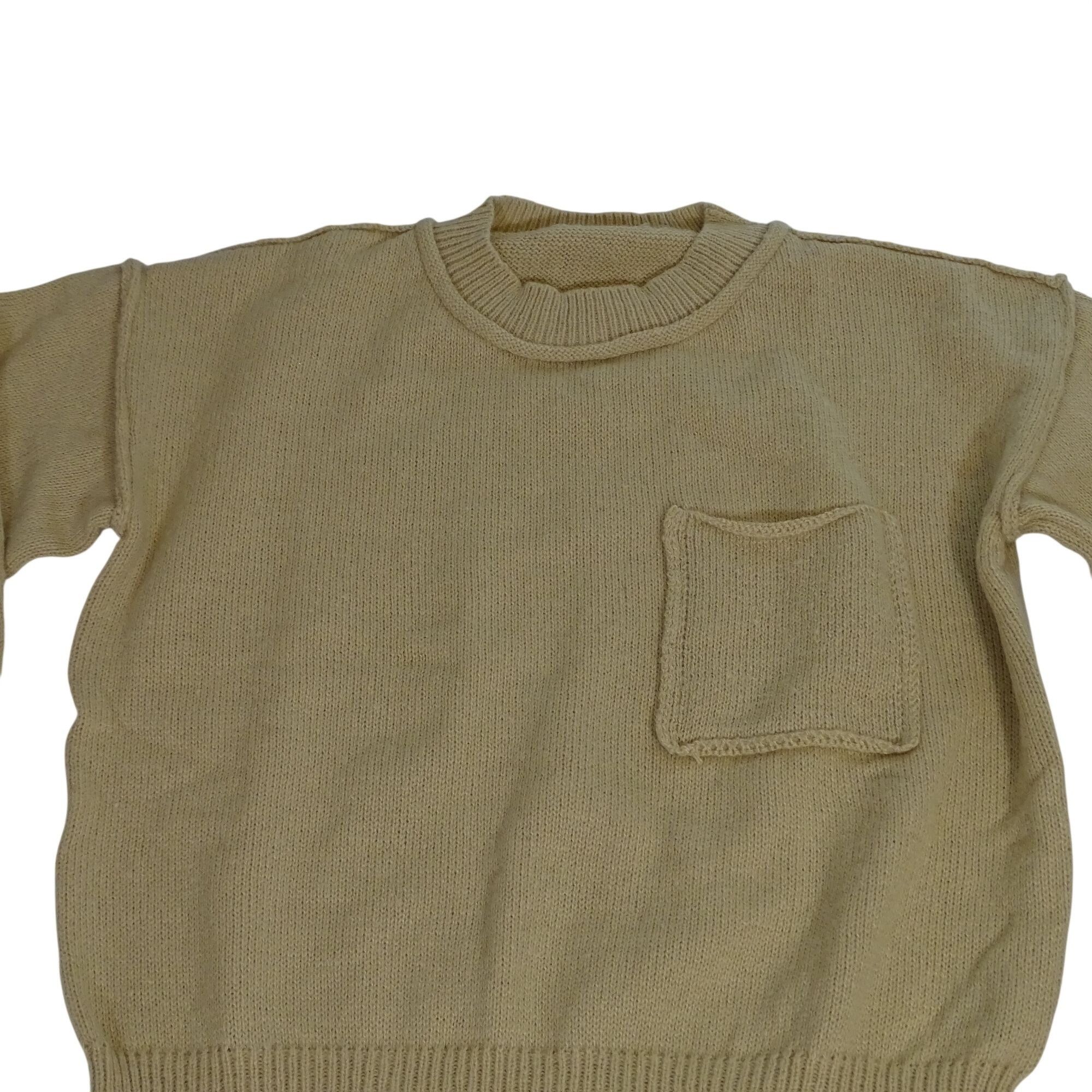 Shein Shein Women Beige Knit Crew Sweater Size XL US 12 Pocket Size XL / US 12-14 / IT 48-50 - 2 Thumbnail