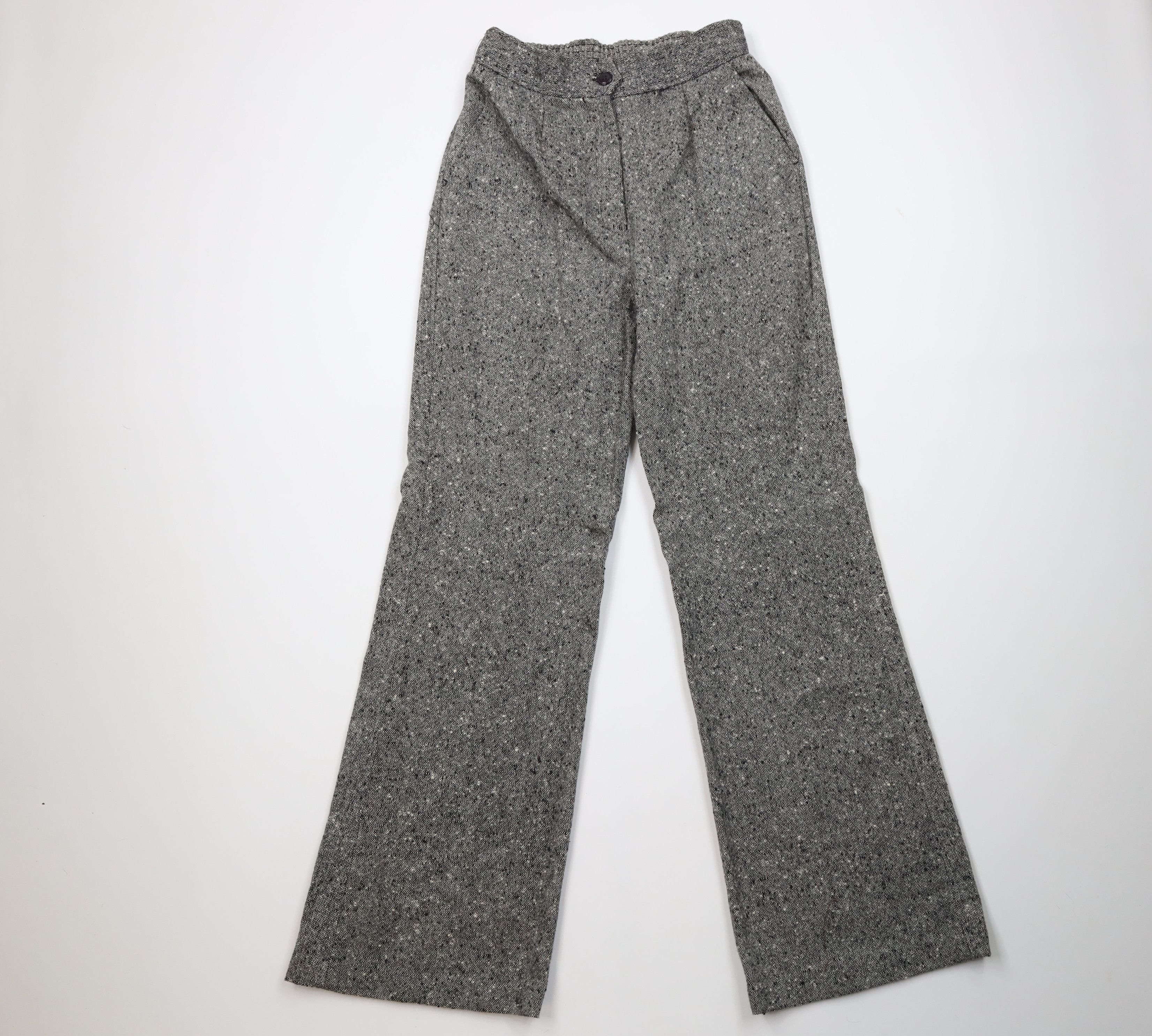Vintage Vintage 70s Rockabilly Fleck Wool Tweed Bell Bottoms Pants Size 36" / US 14 / IT 50 - 1 Thumbnail
