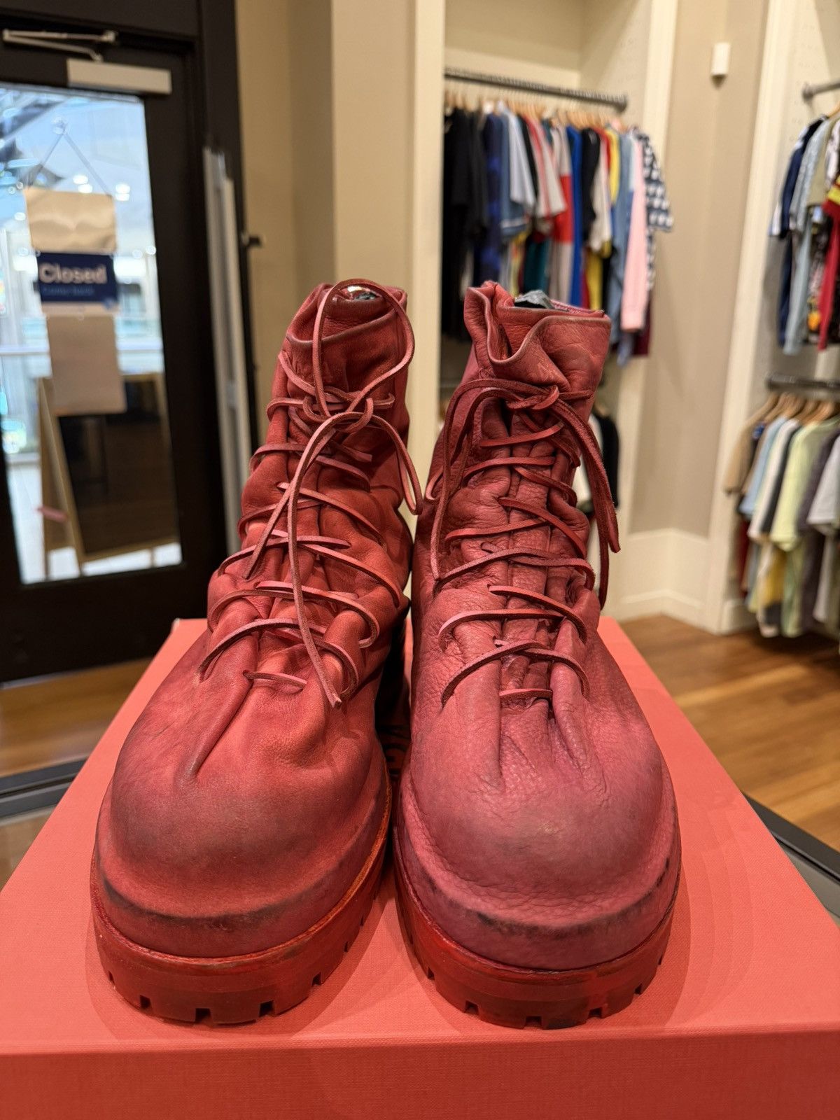 424 424 Marathon Laced Zip Up Garment Dyed Boots Size US 10 / EU 43 - 5 Thumbnail