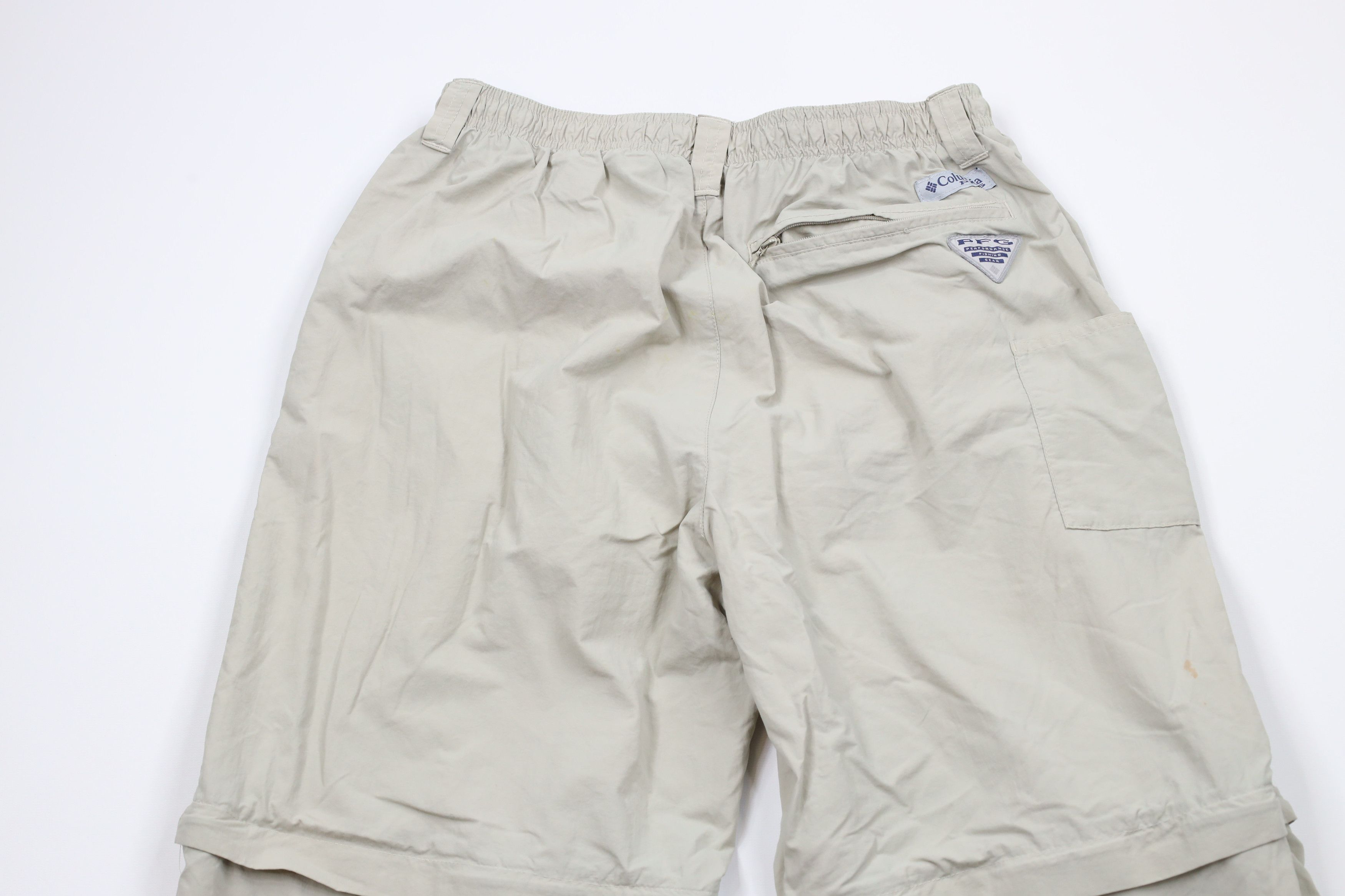Columbia × Vintage Columbia PFG Lined Wide Leg Convertible Pants Shorts Beige Size US 34 / EU 50 - 10 Thumbnail