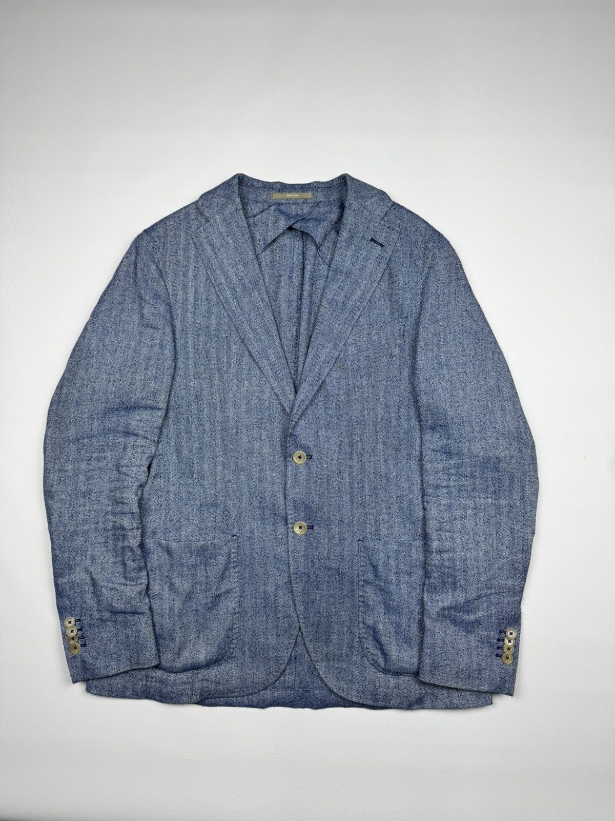 Paoloni Paoloni Linen Men's Blazer Size US M / EU 48-50 / 2 - 1 Thumbnail