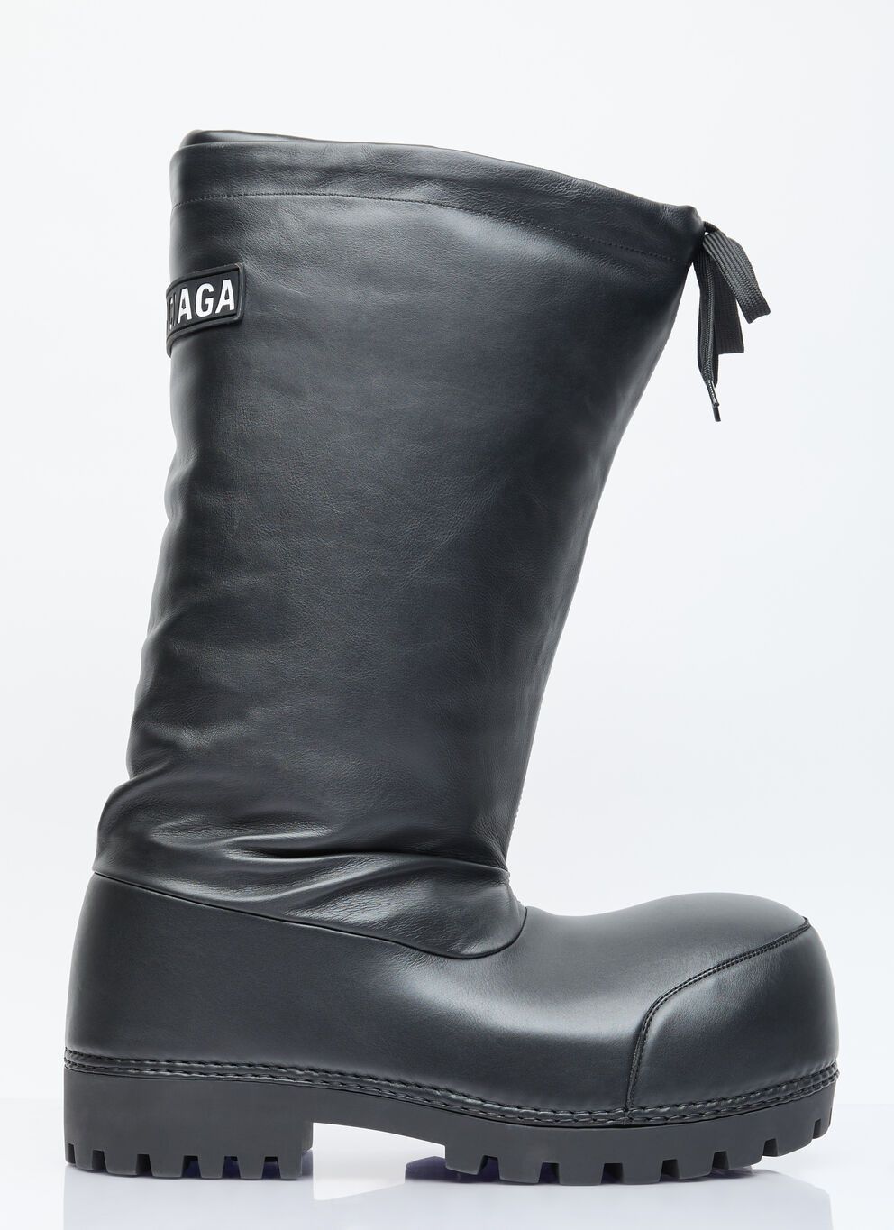image of Balenciaga Alaska High Leather Boots in Black, Men's (Size 11)