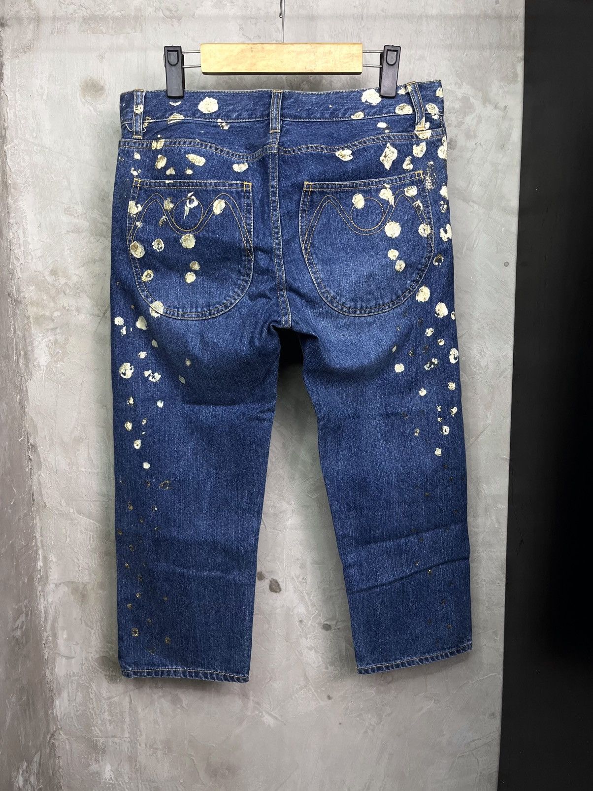 Tsumori Chisato Issey Art Tsumori Chisato Gold Splatter Hand Painted Jeans Size 26" / US 2 / IT 38 - 3 Thumbnail