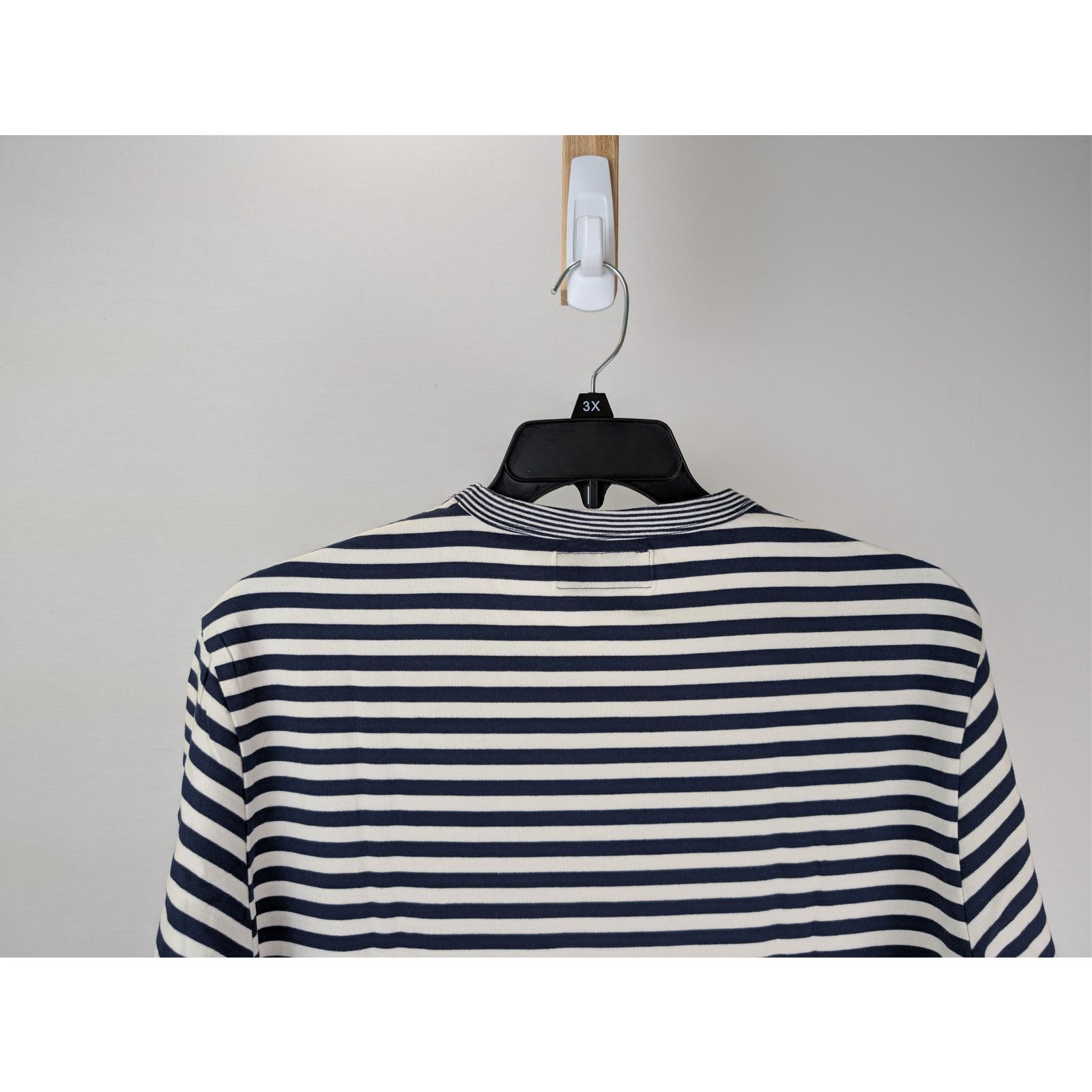 Officine Generale o1rshd1 Short Sleeve Tee T-Shirt Stripe in Navy/White Size US XL / EU 56 / 4 - 11 Thumbnail