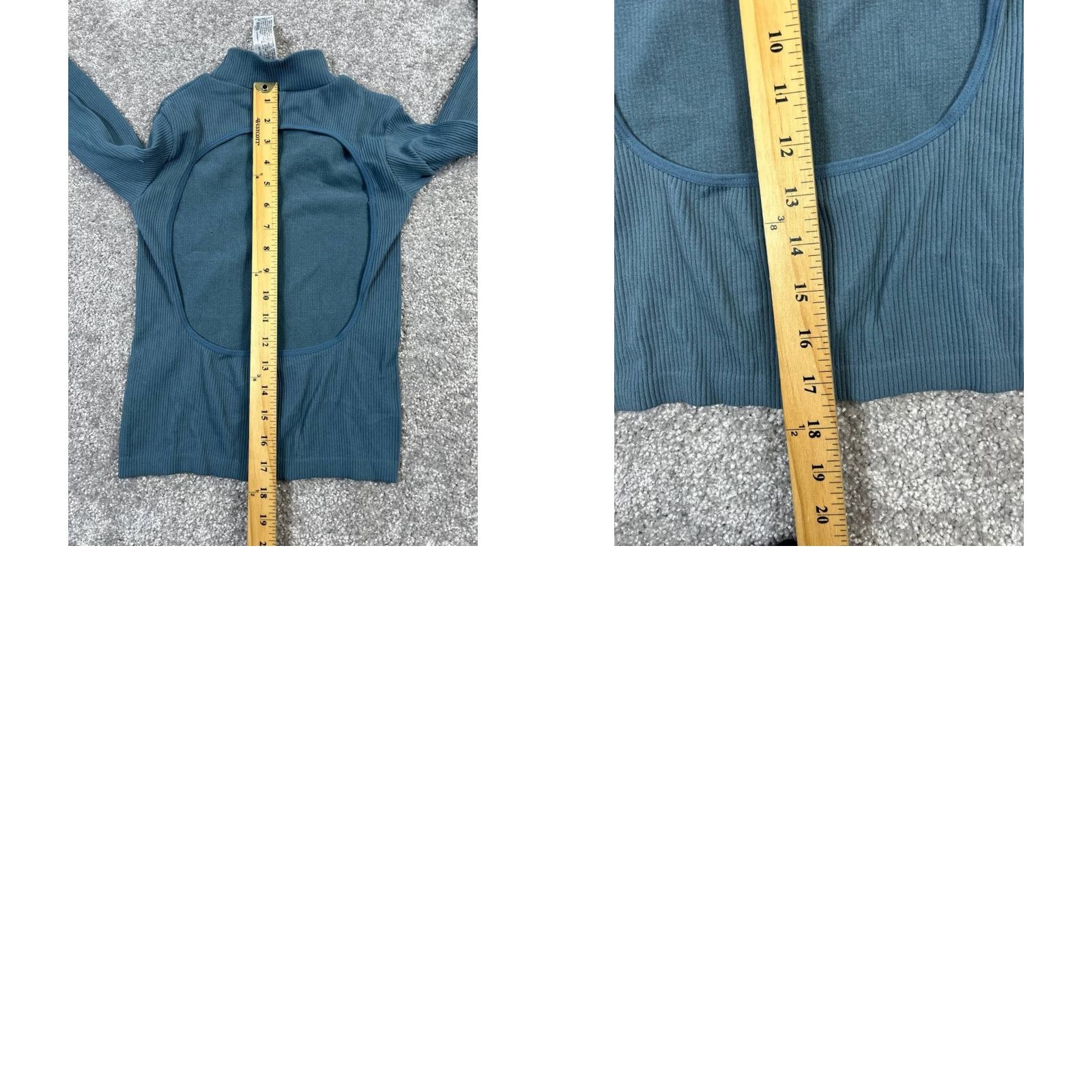 Zara Zara Womens Medium Blue Ribbed Pullover Mock Neck Sweater Pullover Knit Regular Long Sleeve Winter Fall Size M / US 6-8 / IT 42-44 - 8 Thumbnail