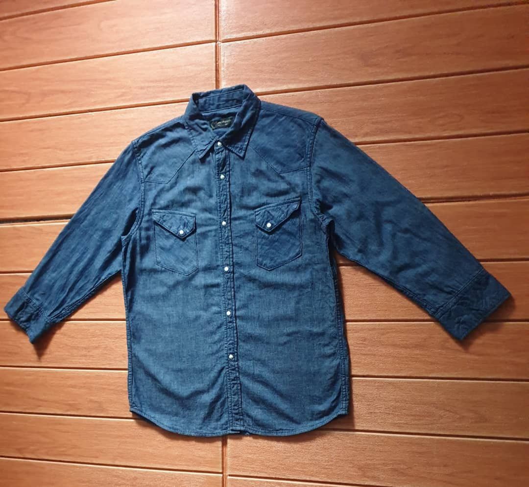 Japanese Brand 💥3 quater Nano univ blue western shirt Size US M / EU 48-50 / 2 - 5 Thumbnail