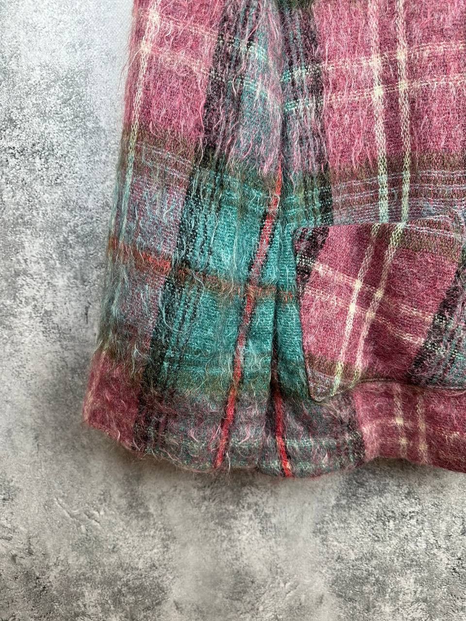 Designer Andrew Stewart 80s Mohair Wool Tartan Sleeveless Coat+Hat Size L / US 10 / IT 46 - 9 Thumbnail