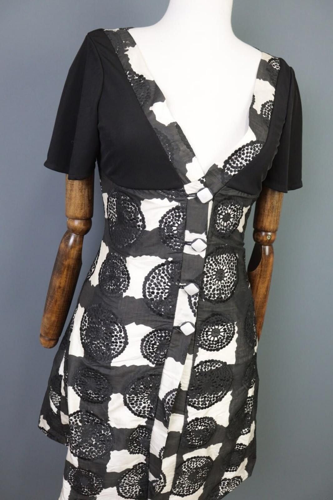 Designer Legatte Multicolor Check Party Bodycon Mini Dress Size 6 Size M / US 6-8 / IT 42-44 - 5 Thumbnail
