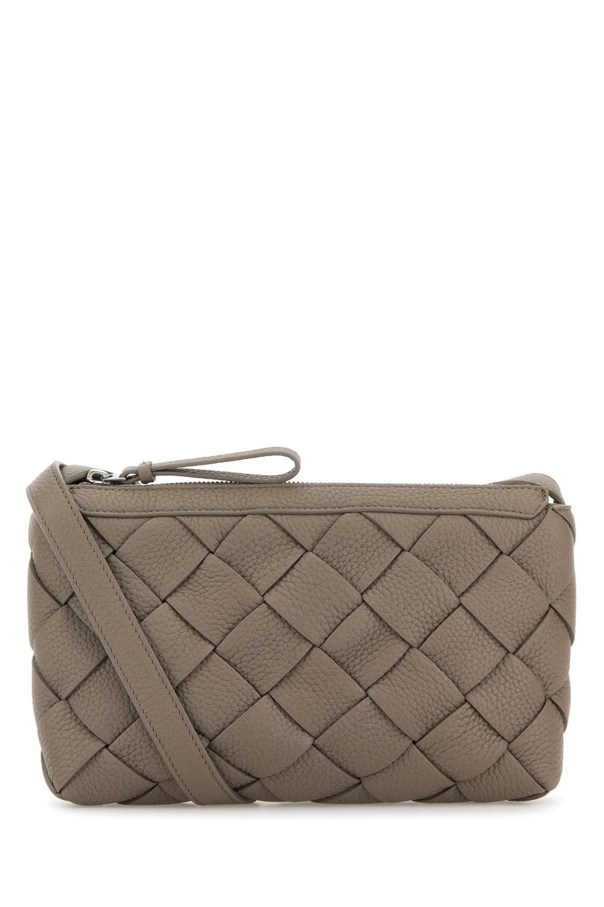 Bottega Veneta Dove Grey Leather Diago Crossbody Bag, Men's