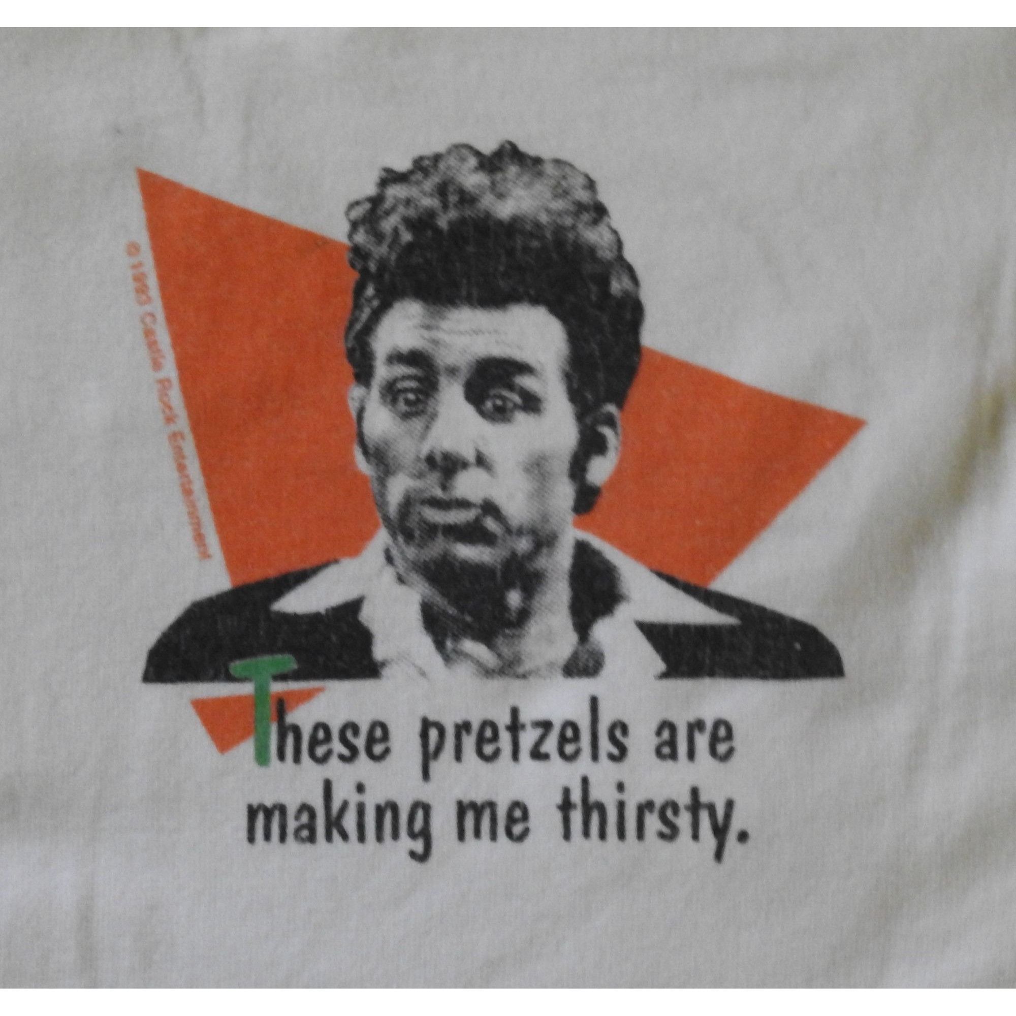 Fruit Of The Loom Vintage 1992 Seinfeld Kramer These Pretzels Are Making Me Th Size US L / EU 52-54 / 3 - 1 Thumbnail