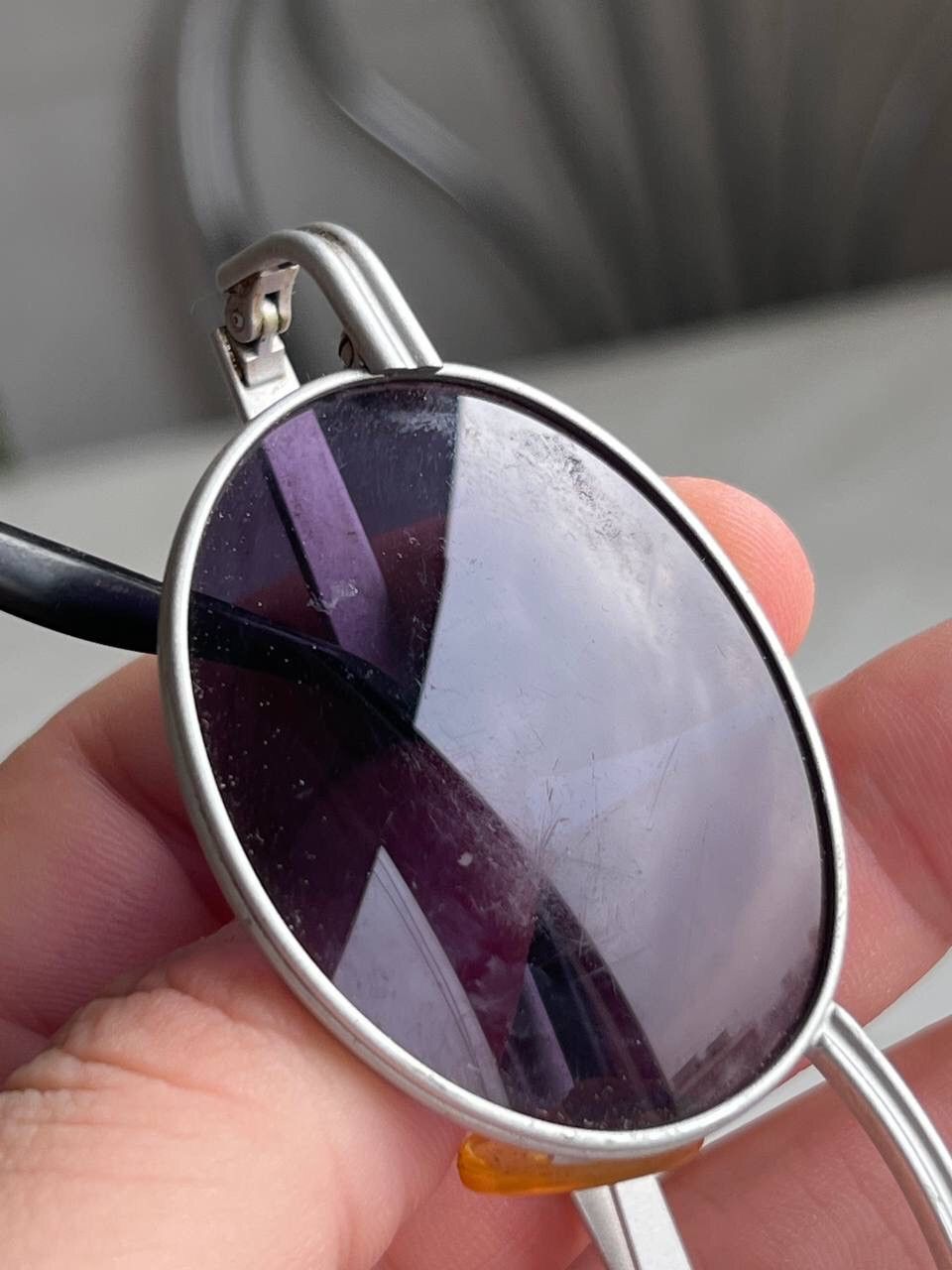 Japanese Brand × Vintage Vintage France 2000s Metal Gray Oval sunglasses France Size ONE SIZE - 7 Thumbnail